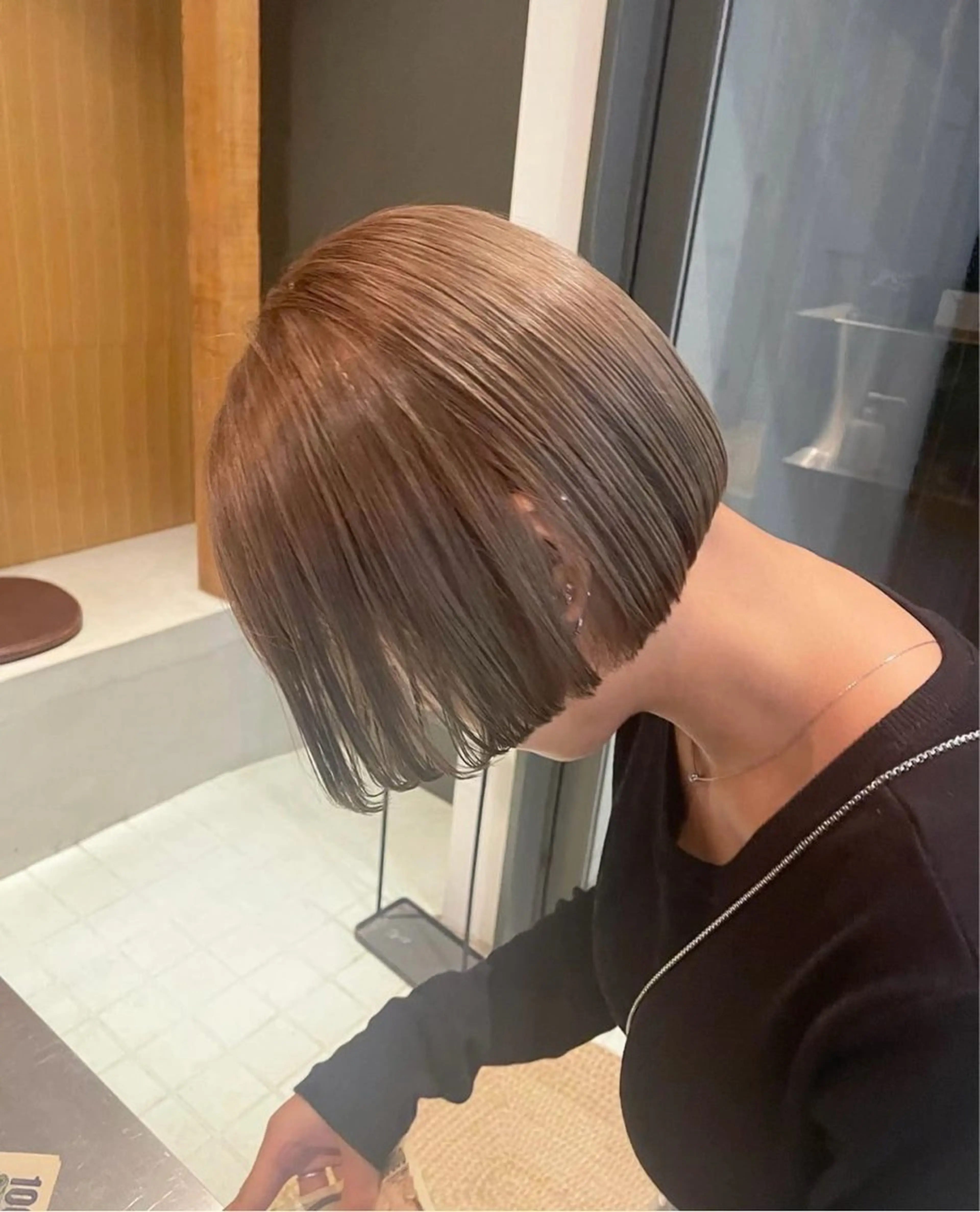 カラー ブリーチ 透明感カラー 長嶋 まりののヘアスタイル