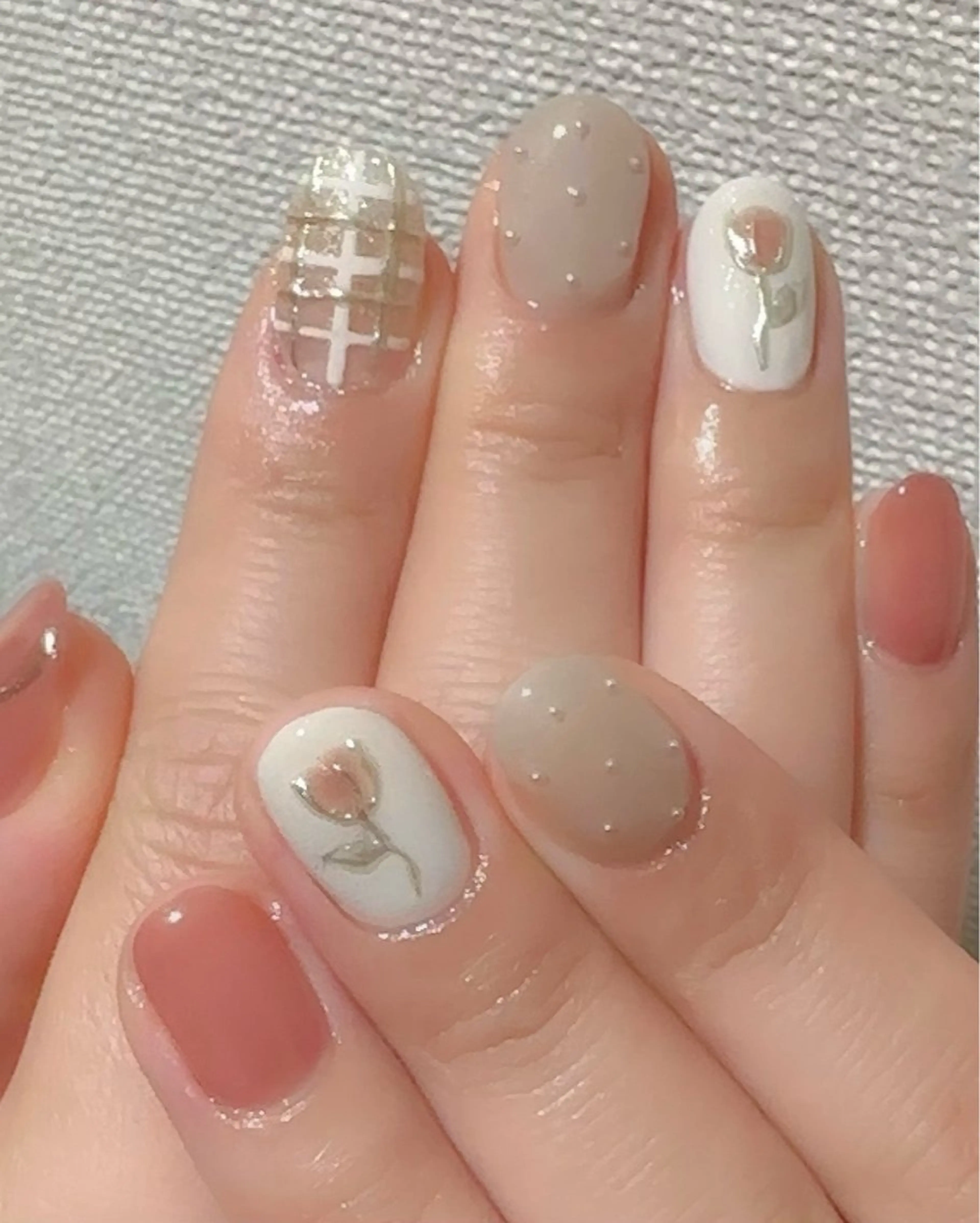 ネイル アートネイル ジェルネイル 持ち込み なかにし めぐみのネイルデザイン