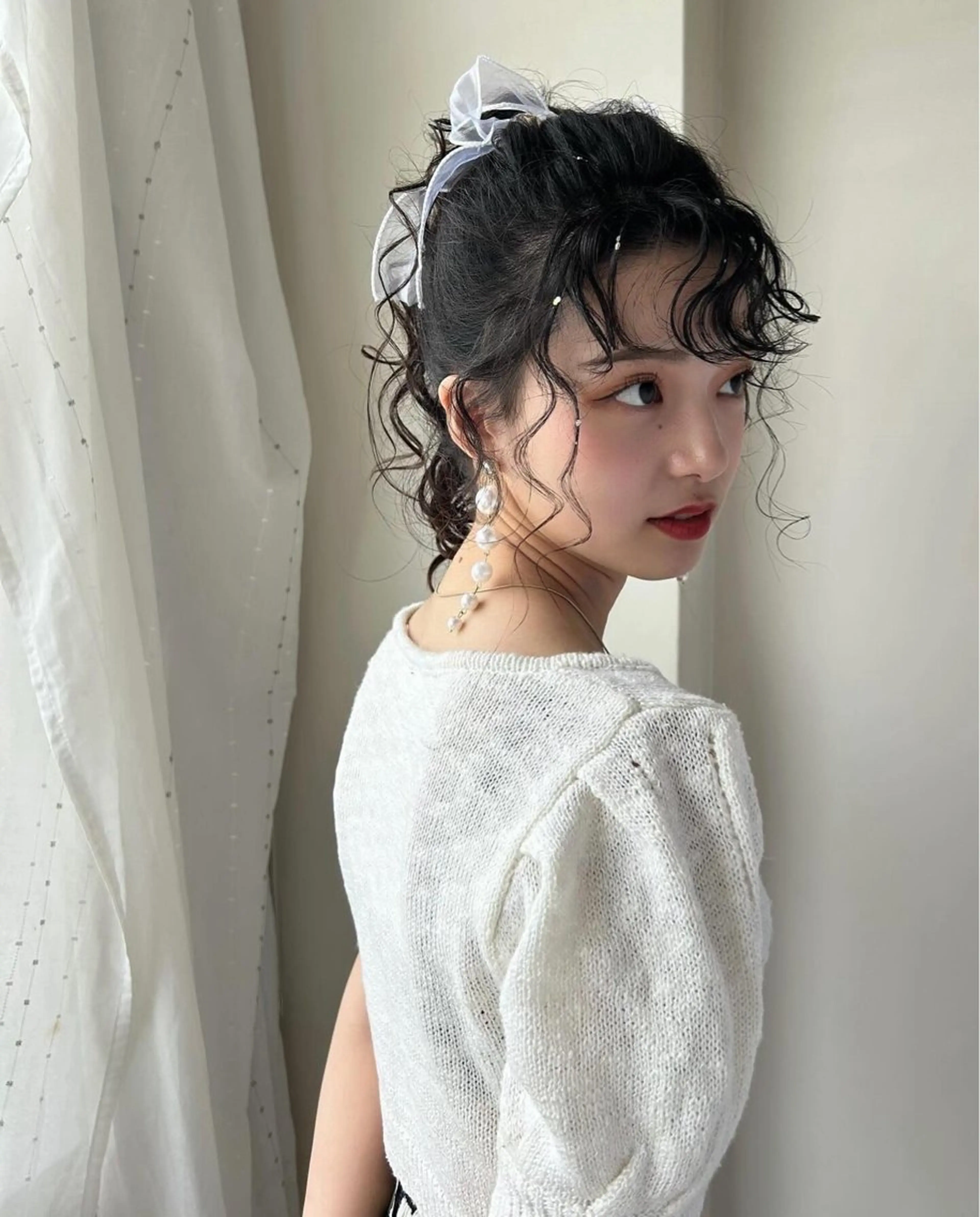 ロング ヘアアレンジ ヘアセット Maho/海外 レイヤー/ハイトーンのヘアスタイル