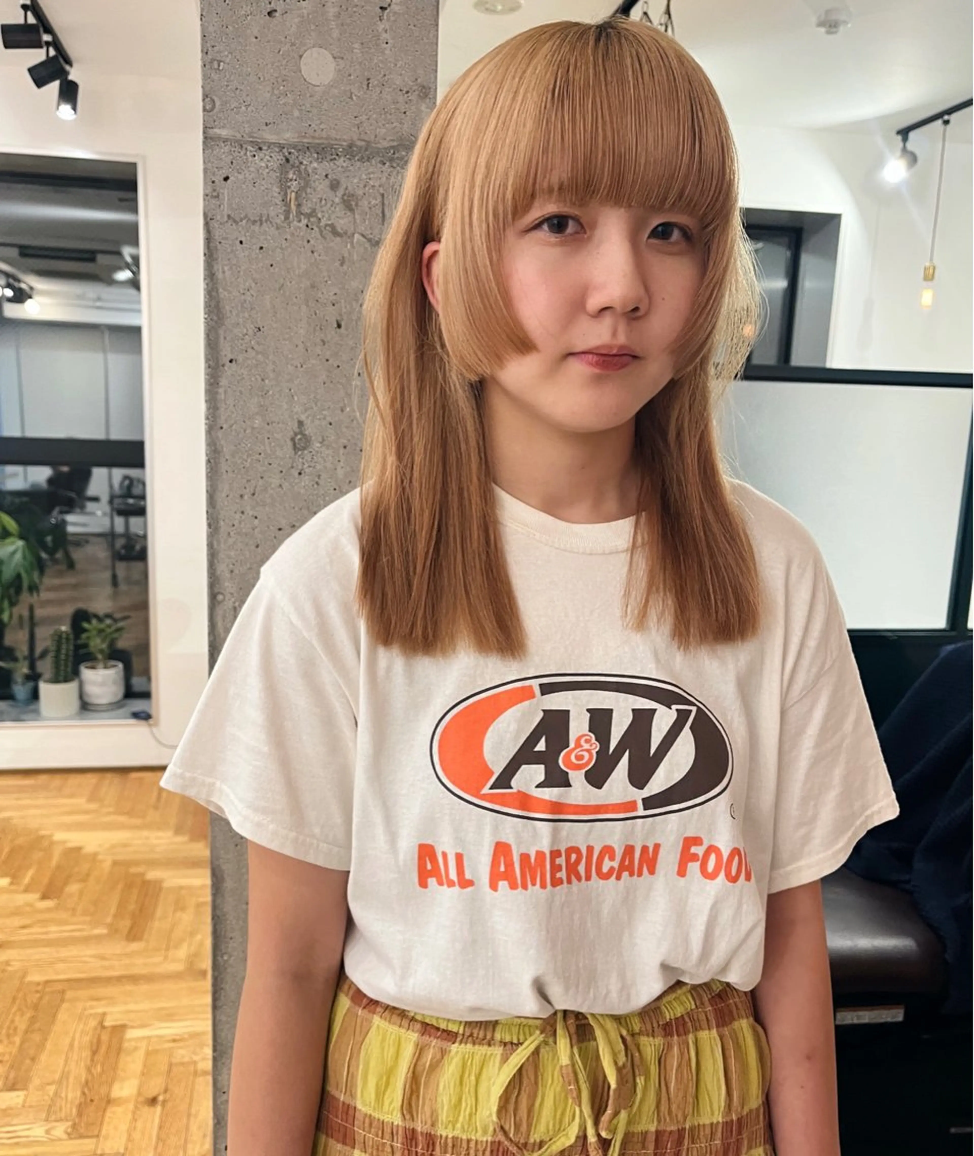 ミディアム 暖色/パーマ 🌼クニトウメイのヘアスタイル