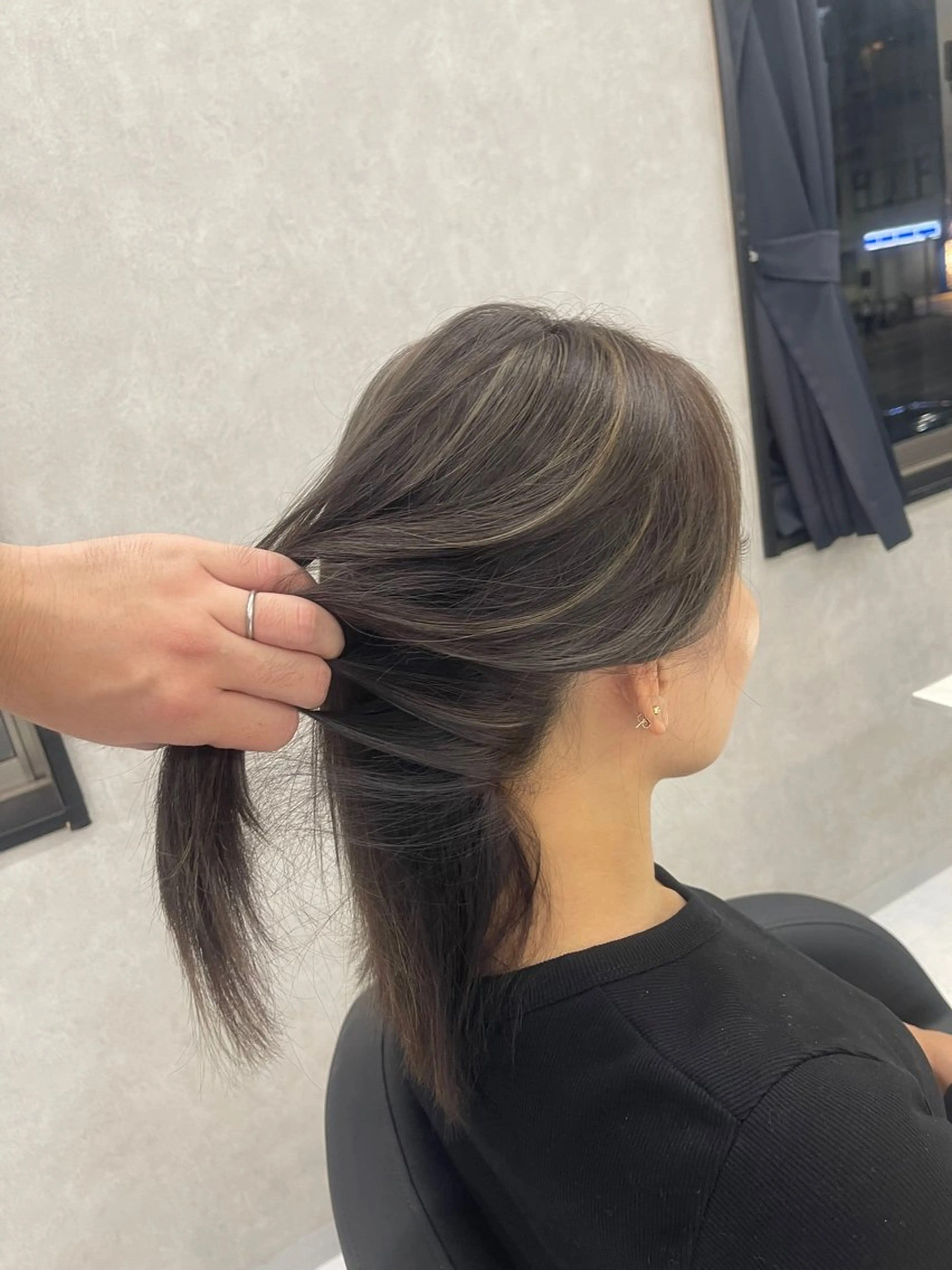 セミロング 穐山 翔のヘアスタイル