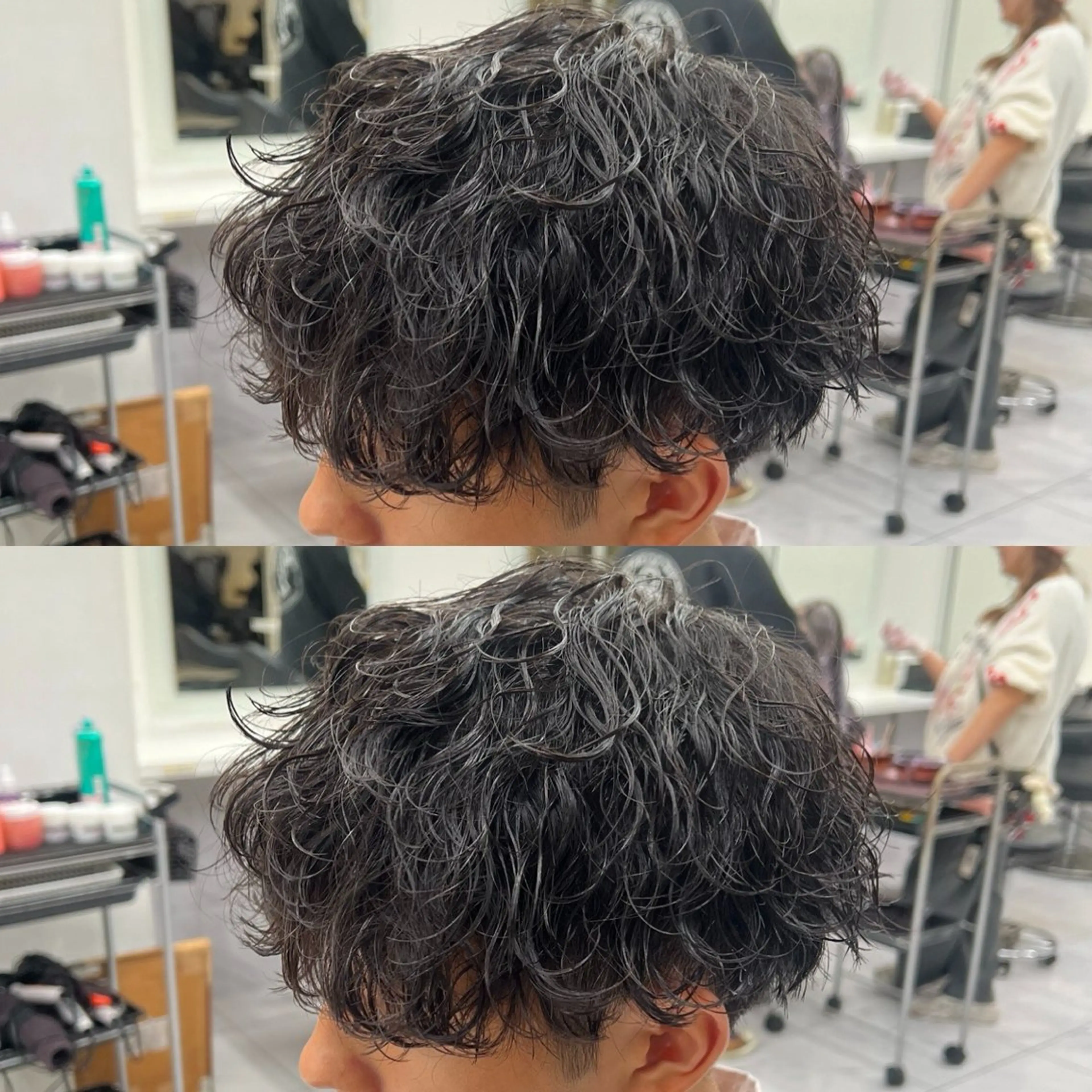 ショート カラー パーマ メンズ カット パーマ 韓国レイヤーカット /REIのヘアスタイル