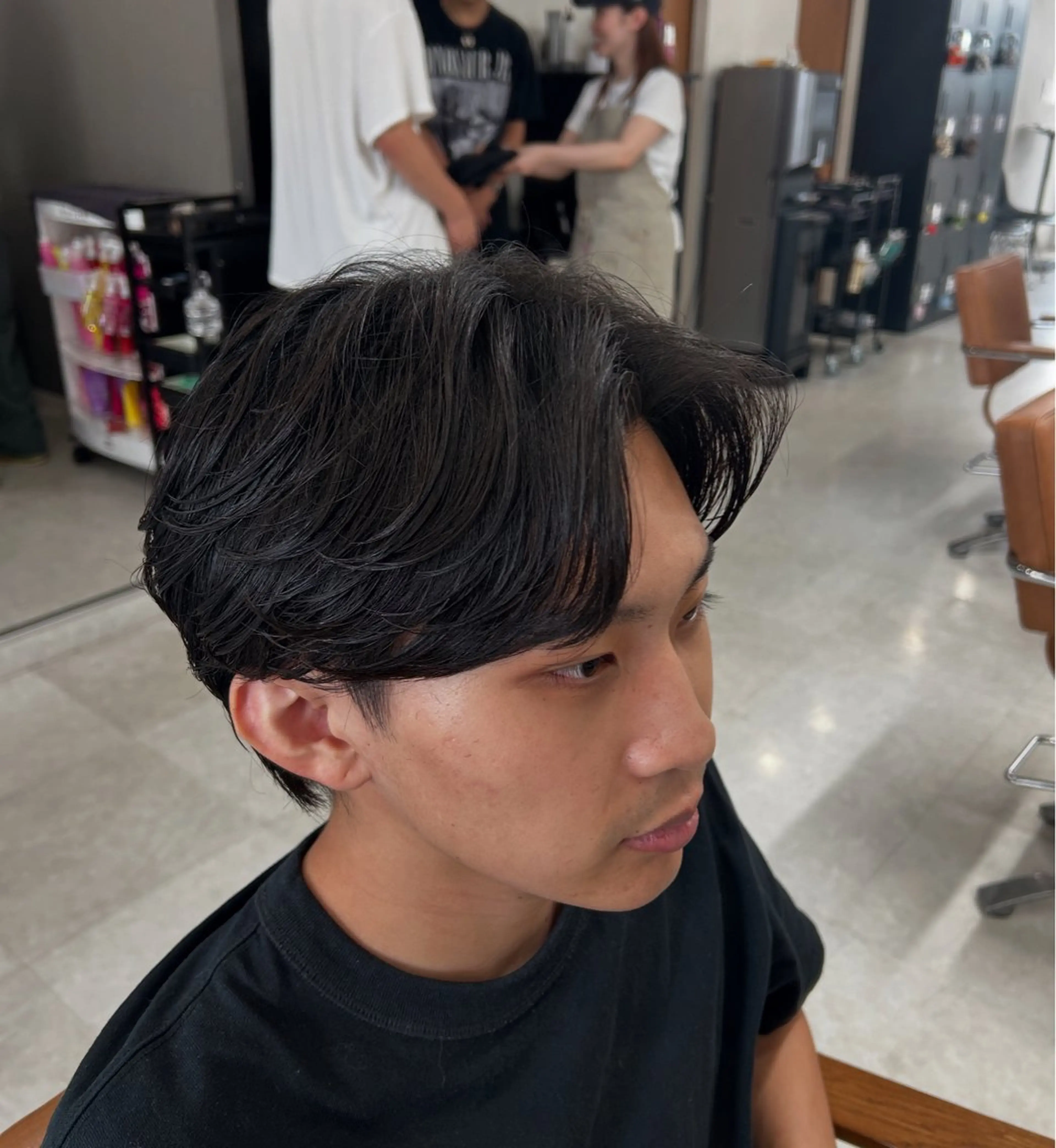 パーマ メンズ カット 縮毛矯正 トリートメント ヘッドスパ ヘアセット カズキ🌼曲がる縮毛 ／くせ毛パーマのヘアスタイル