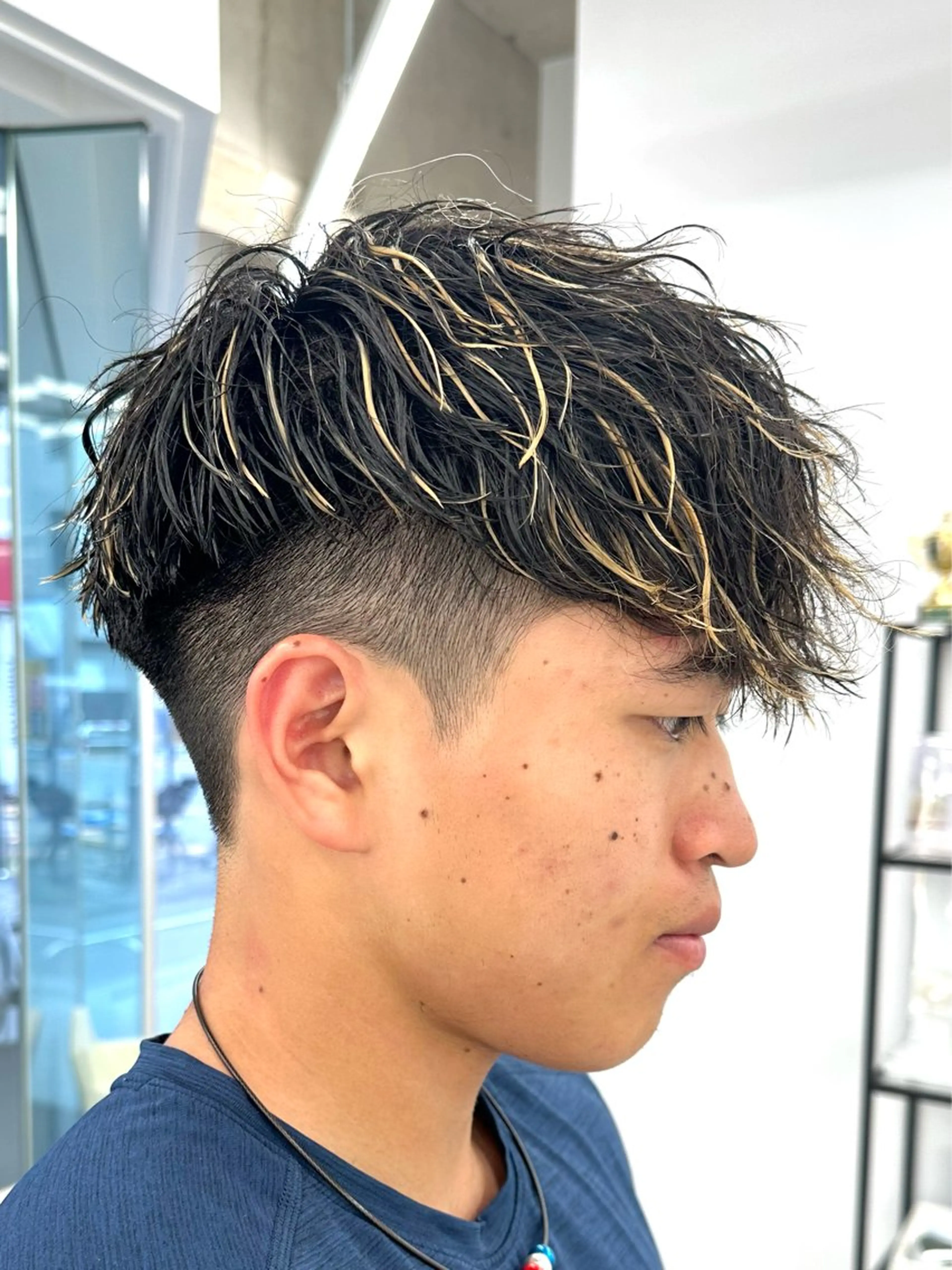 ショート カラー パーマ メンズ Vir by browのヘアスタイル