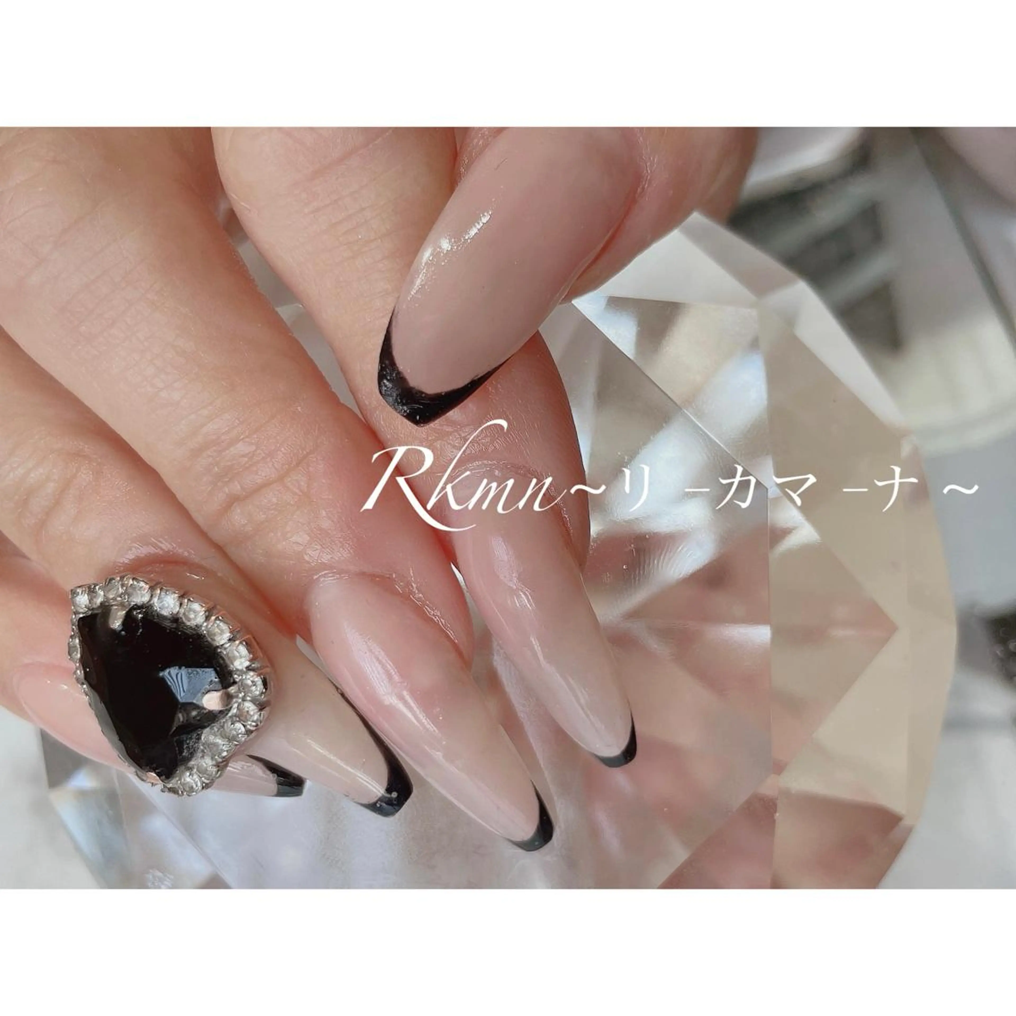 ネイル アートネイル フレンチネイル ハート 春ネイル ハンドネイル フットネイル ハンドケア Rkmn ~リ-カマ-ナ~のネイルデザイン