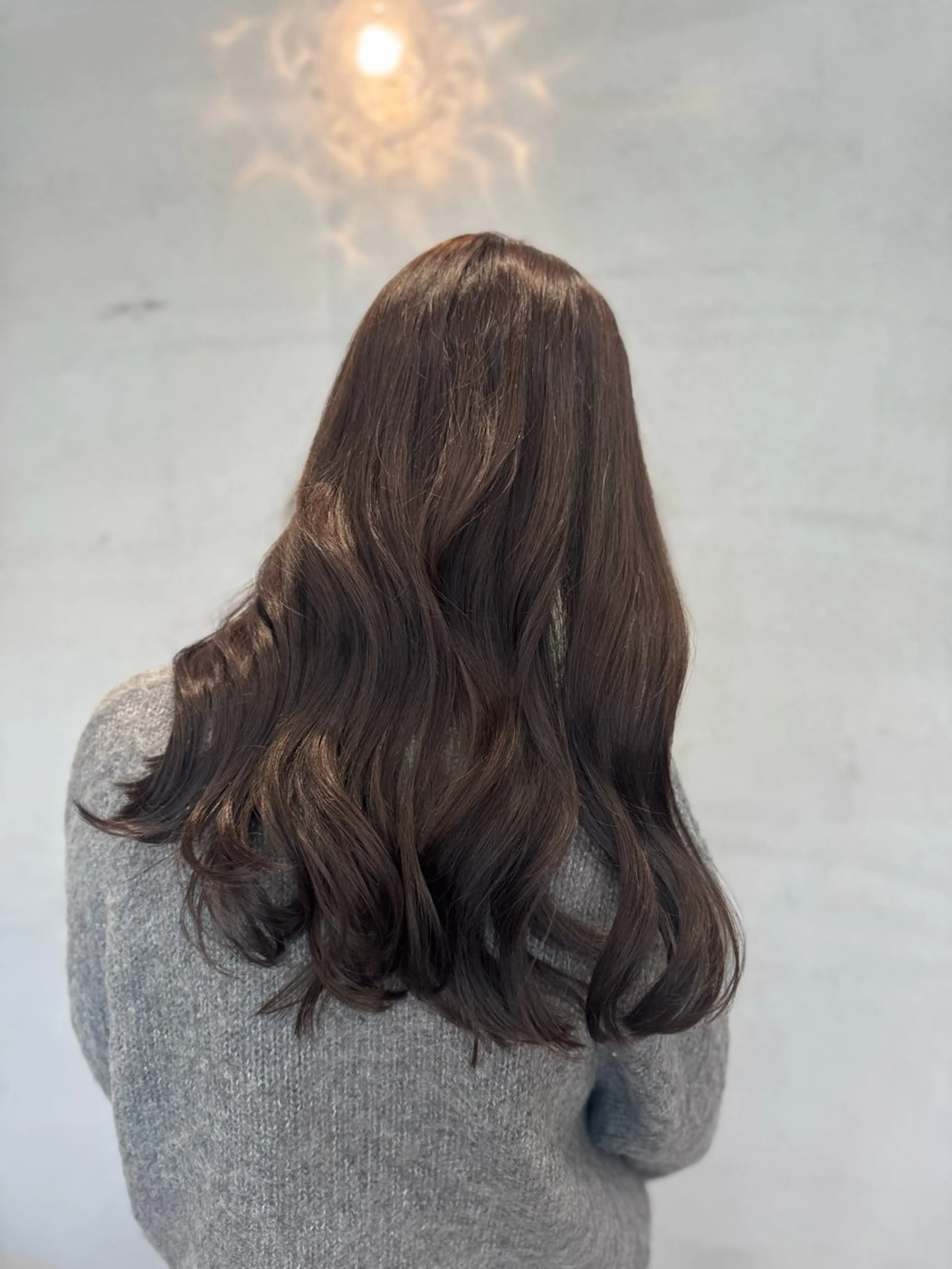 ロング カラー 透明感カラー グレージュ オリーブグレージュ オリーブグレー カット ヘアカラー トリートメント オスズ 🎀´-のヘアスタイル