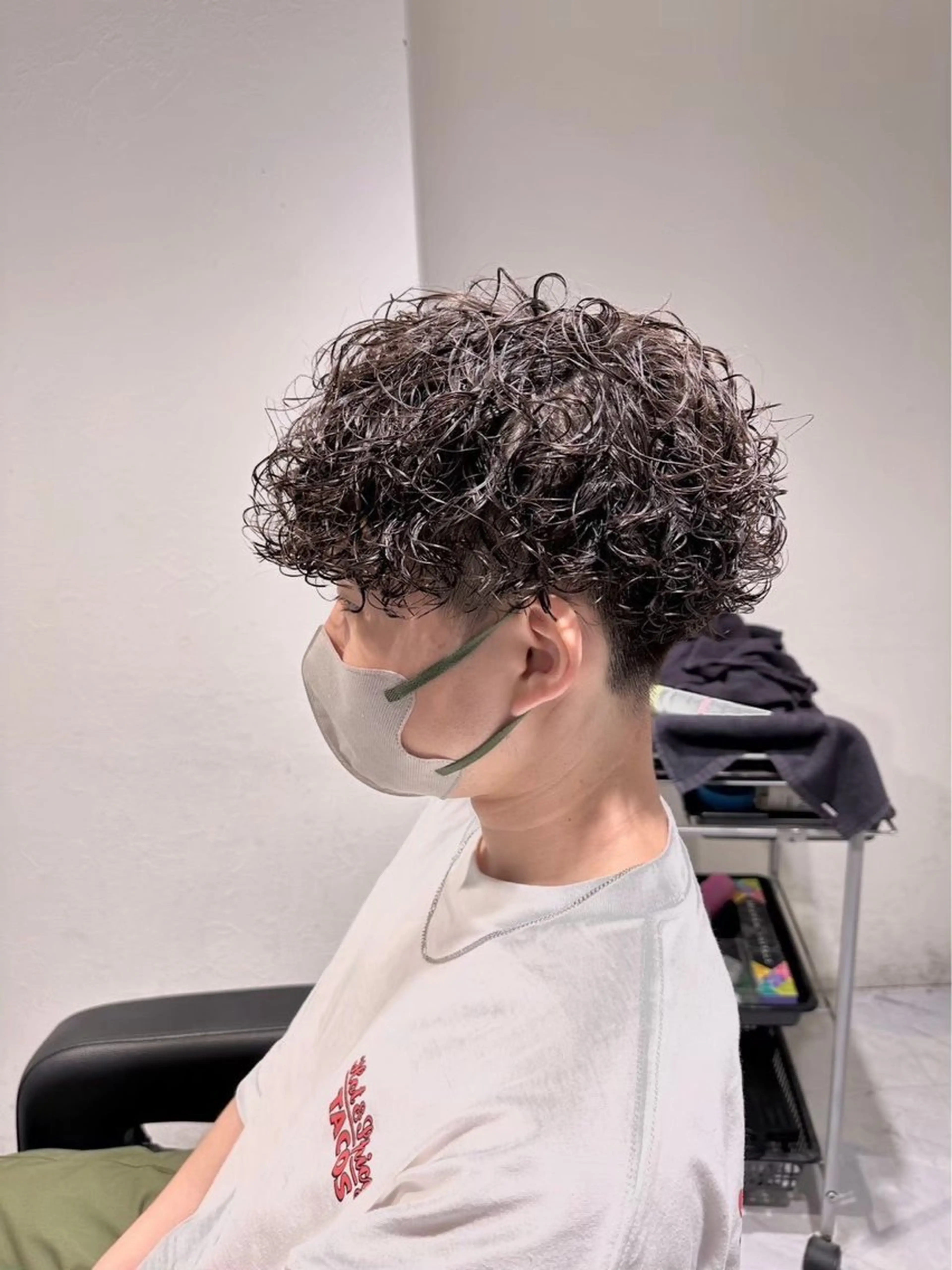 ミディアム カラー パーマ メンズ カット ヘアカラー パーマ 🔥メンズ特化🔥 藍斗のヘアスタイル