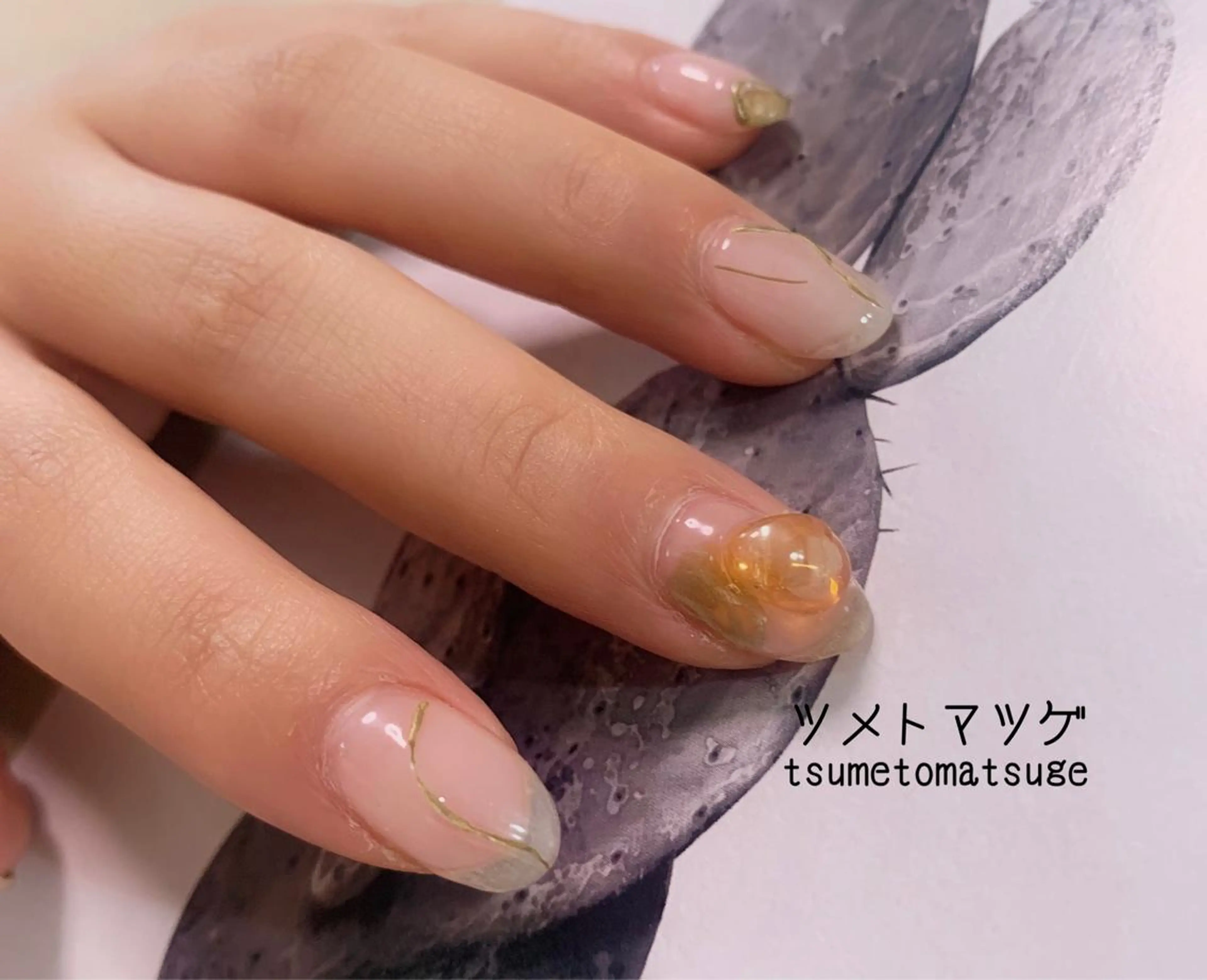 ショート ネイル アートネイル ハンドネイル ツメトマツゲ .のネイルデザイン