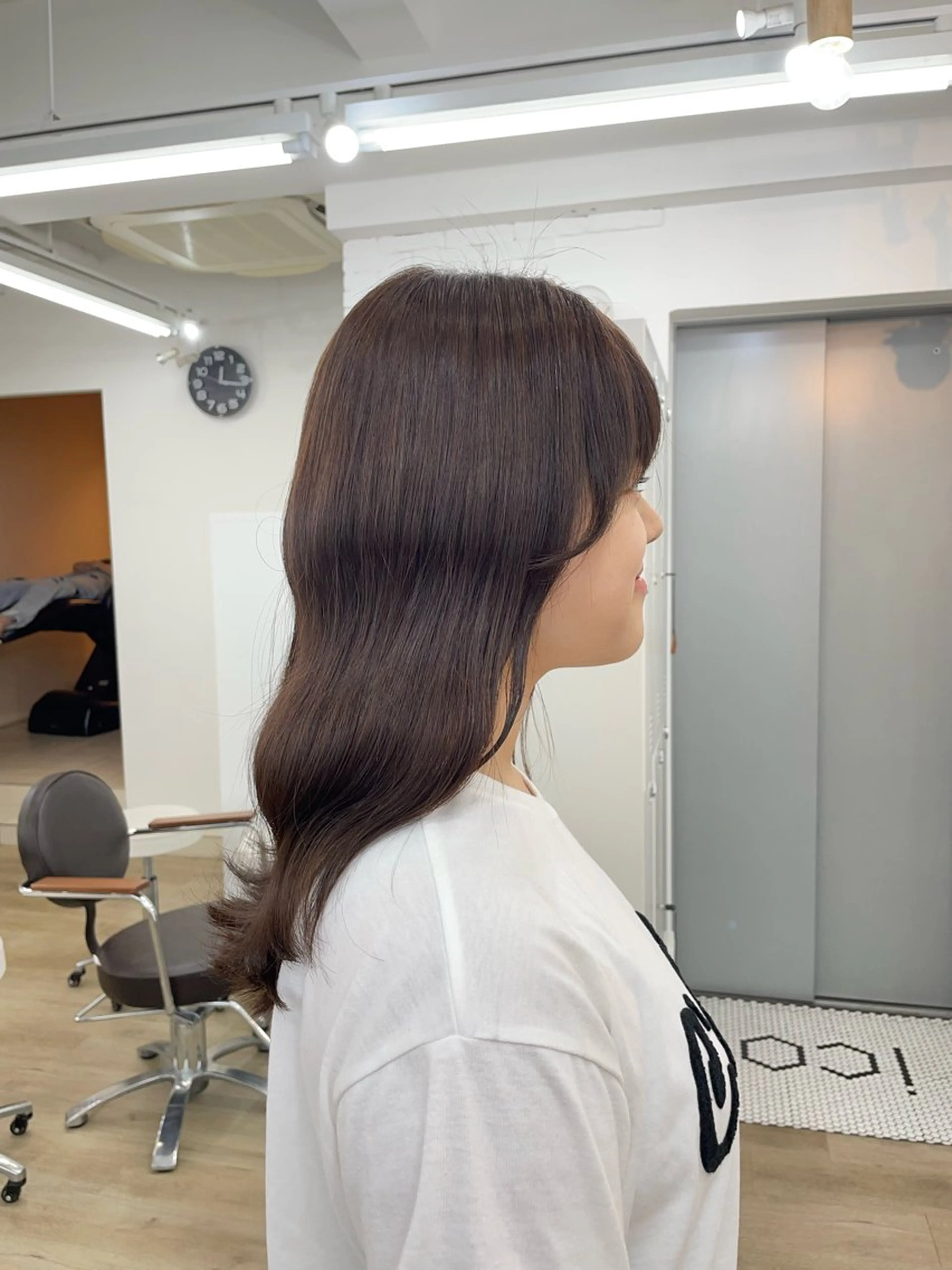 セミロング カラー ベージュカラー ブリーチ 透明感カラー ダブルカラー ブリーチなしカラー ヘアカラー トリートメント ✨髪質改善✨原宿 えのもと　はなのヘアスタイル