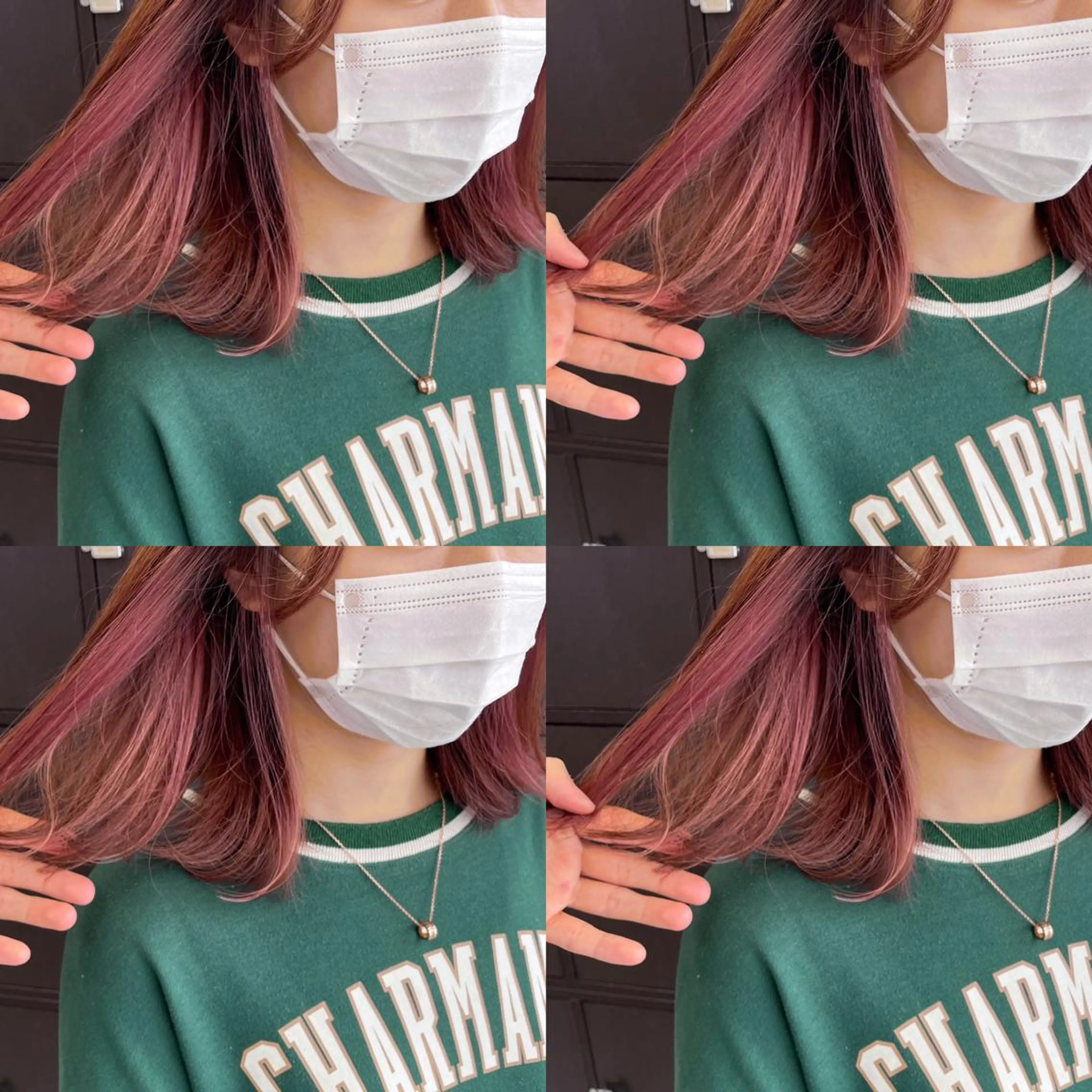 カラー ブリーチ ダブルカラー ハイトーンカラー ブリーチなしカラー ピンクカラー MAEDA 西金沢美容室のヘアスタイル