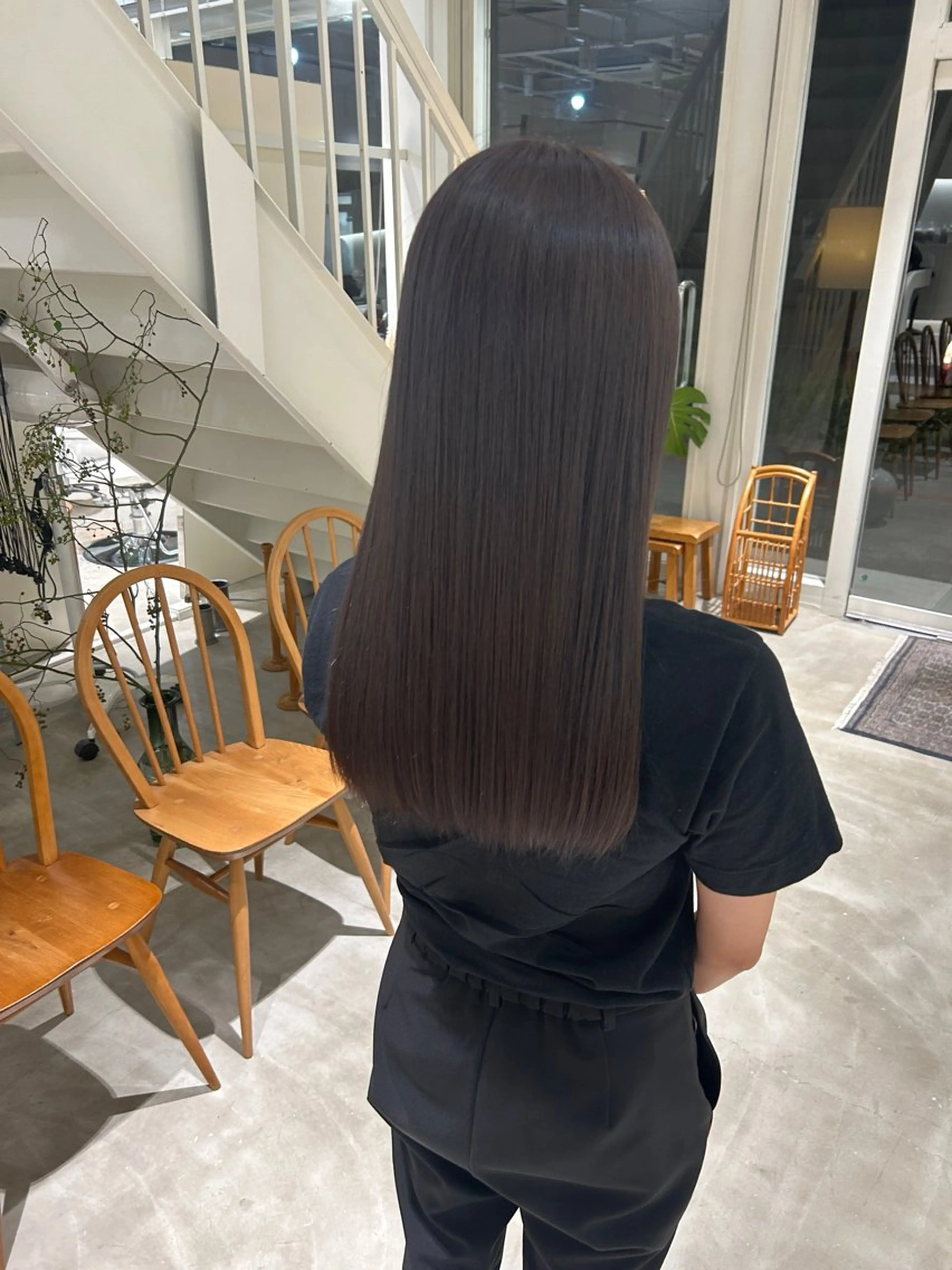 ロング カラー 縮毛矯正 ヘアカラー 篠原 若奈のヘアスタイル