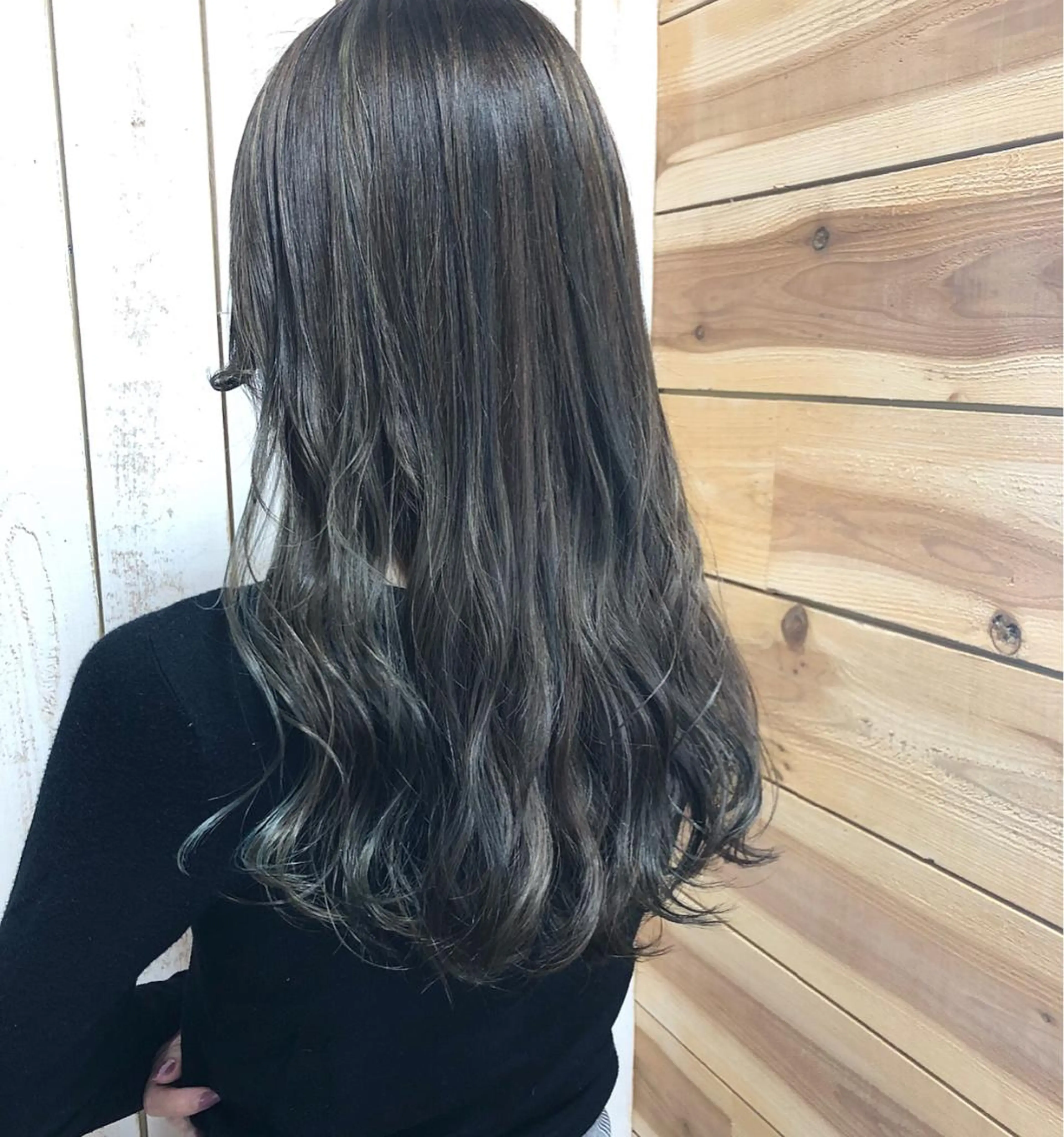 セミロング カラー アディクシーカラー ハイライトカラー 外国人風カラー ハイライト hair salon Ranun髪質改善のヘアスタイル