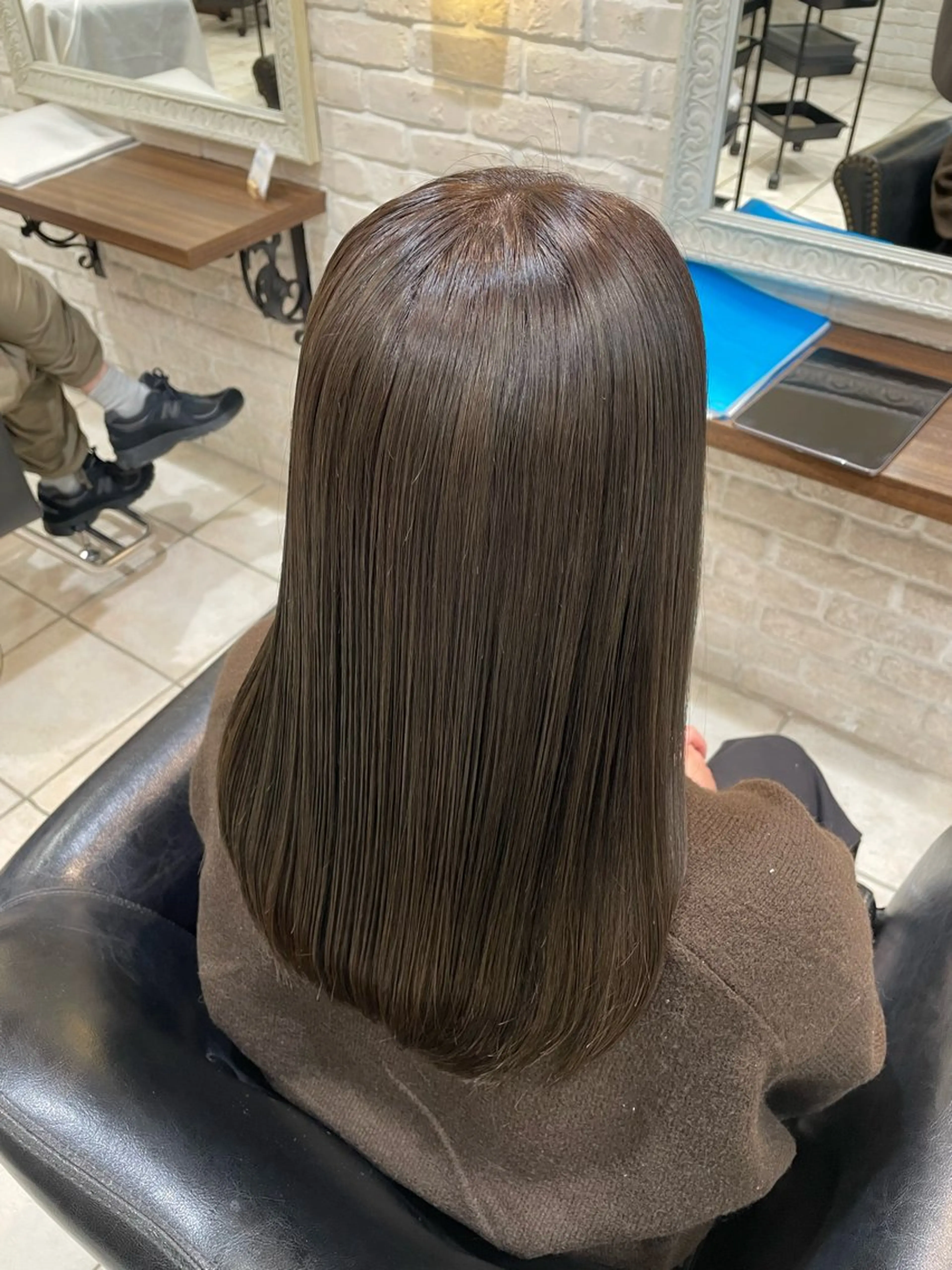 カラー ベージュカラー 透明感カラー オリーブベージュ オレンジ ヘアカラー 🌼 misaki 🌼のヘアスタイル