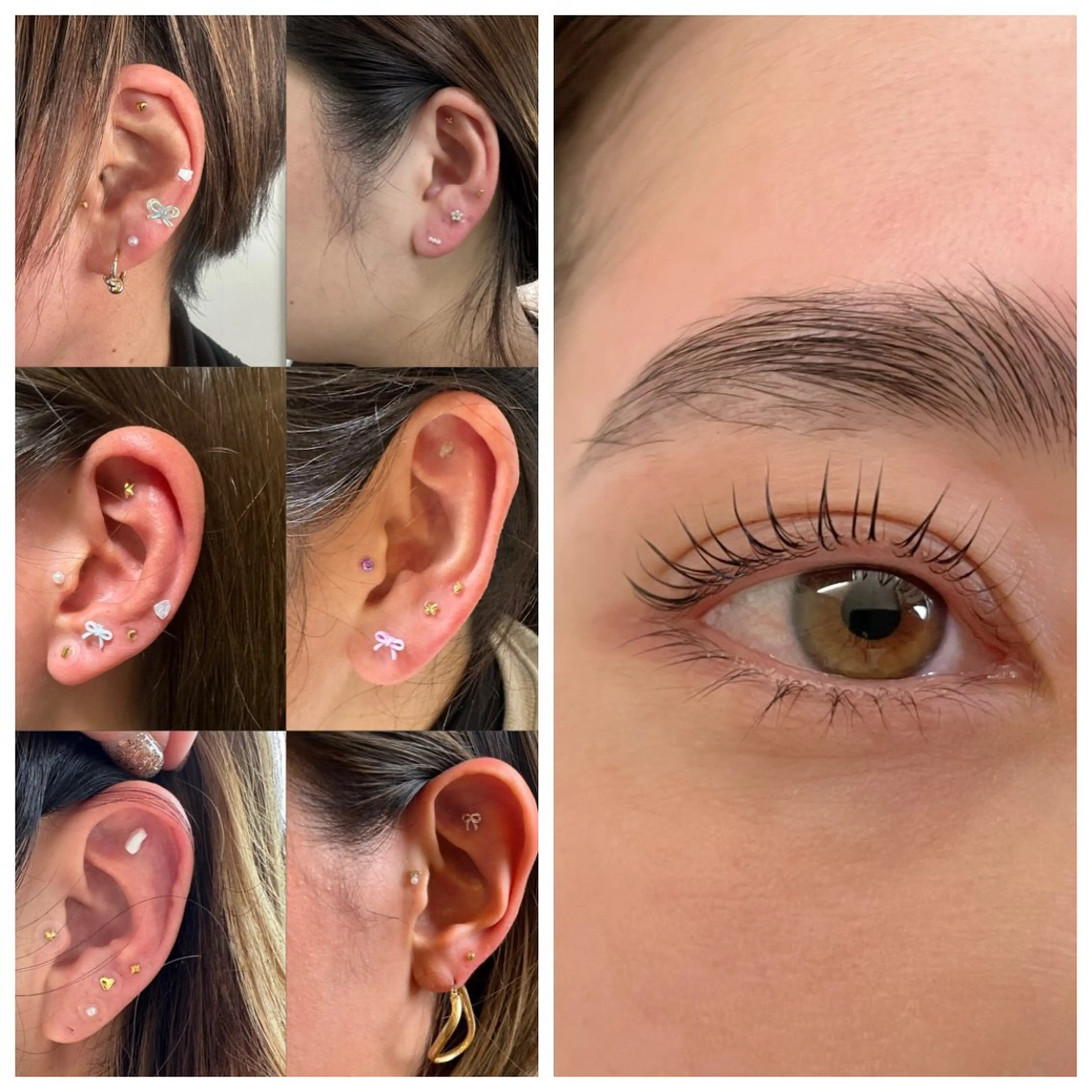 まつ毛エクステ120本と耳ツボセット4粒（2粒ずつ）👂🏽💎✨の写真