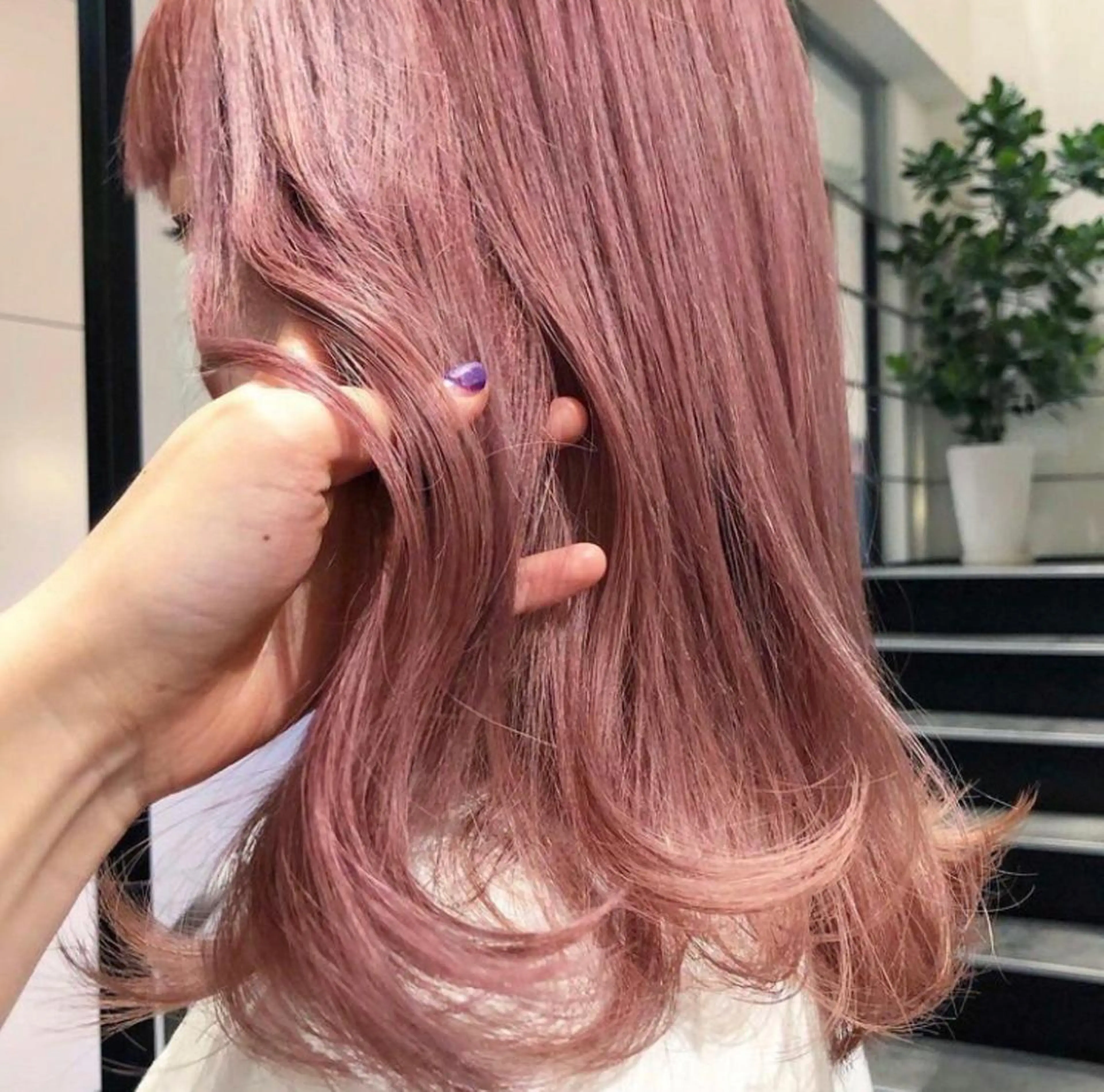 セミロング カラー パーマ ヘアアレンジ メンズ キッズ ベージュカラー ピンクカラー ピンクベージュ カット ヘアカラー トリートメント GOTODAY SHAiRE SALON (原宿本店)所属・stylist 🎀 kanaのその他イメージ