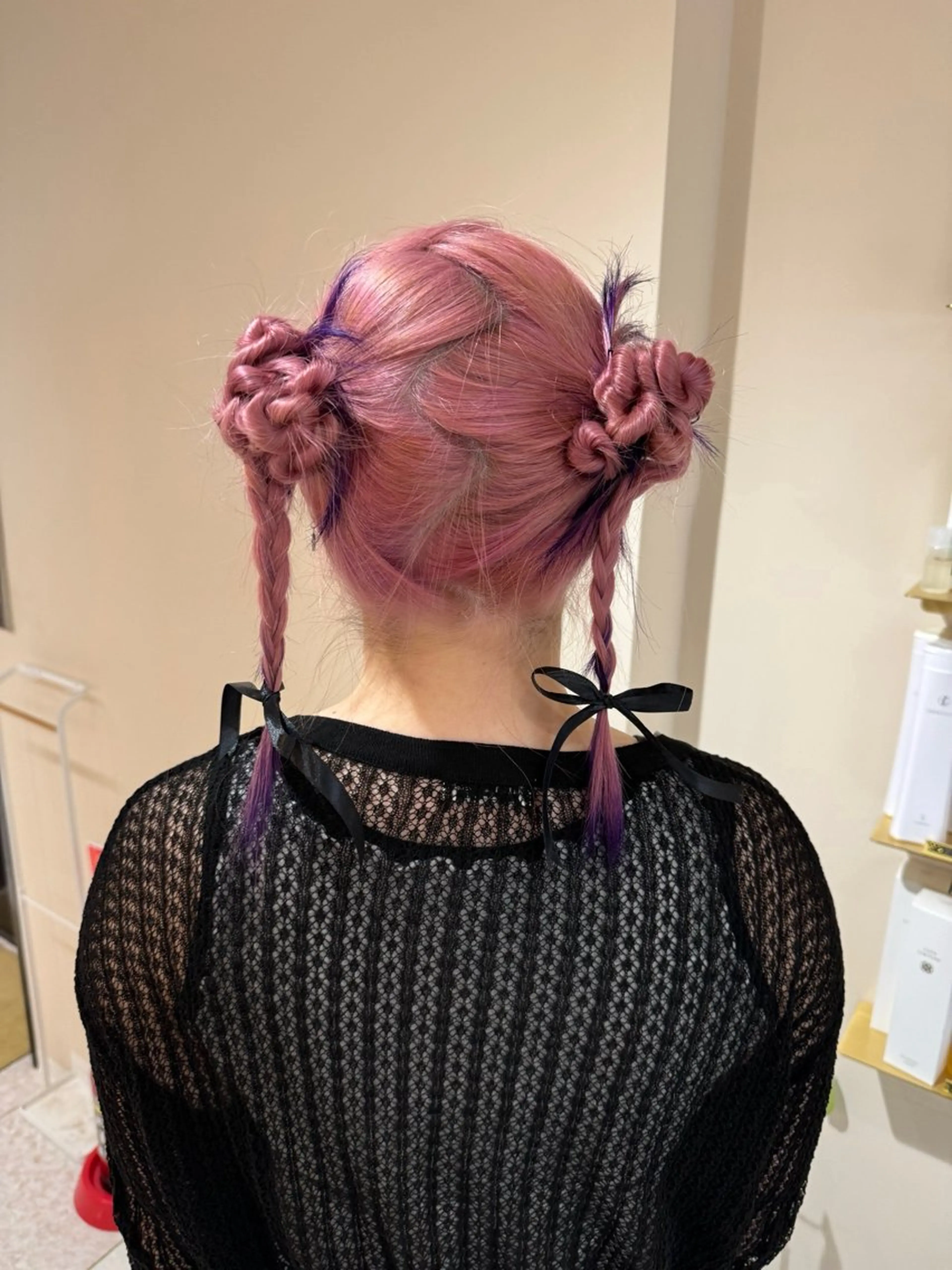 ミディアム ヘアアレンジ ヘアセット MIL 心斎橋【髪質改善/ブリーチ/ハイトーン/透明感】所属・心斎橋美容師 🎀mitsukiのヘアスタイル