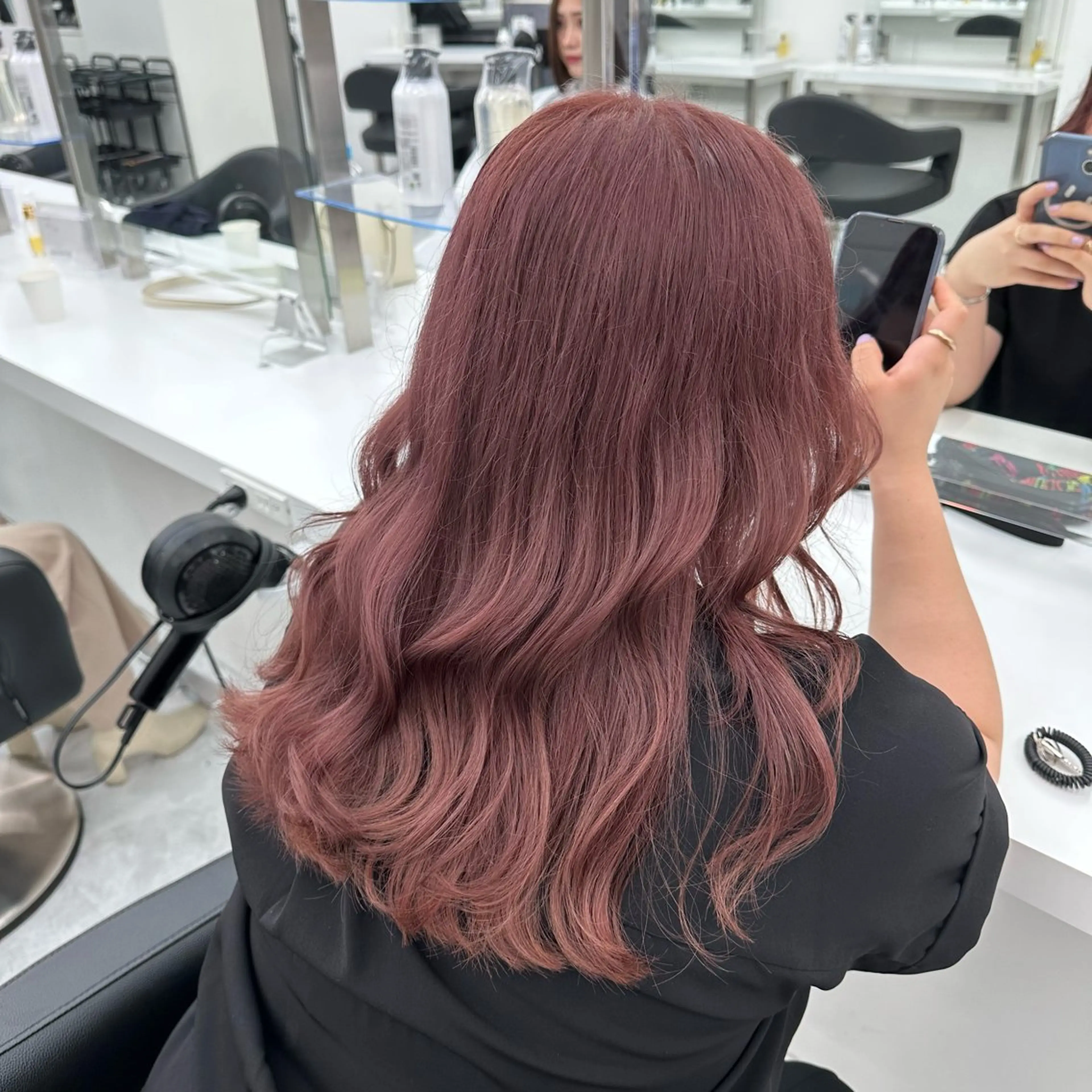 ミディアム カラー ヘアカラー ヘッドスパ ヘアセット ガーリーstyle ❤︎misaki🏹のヘアスタイル