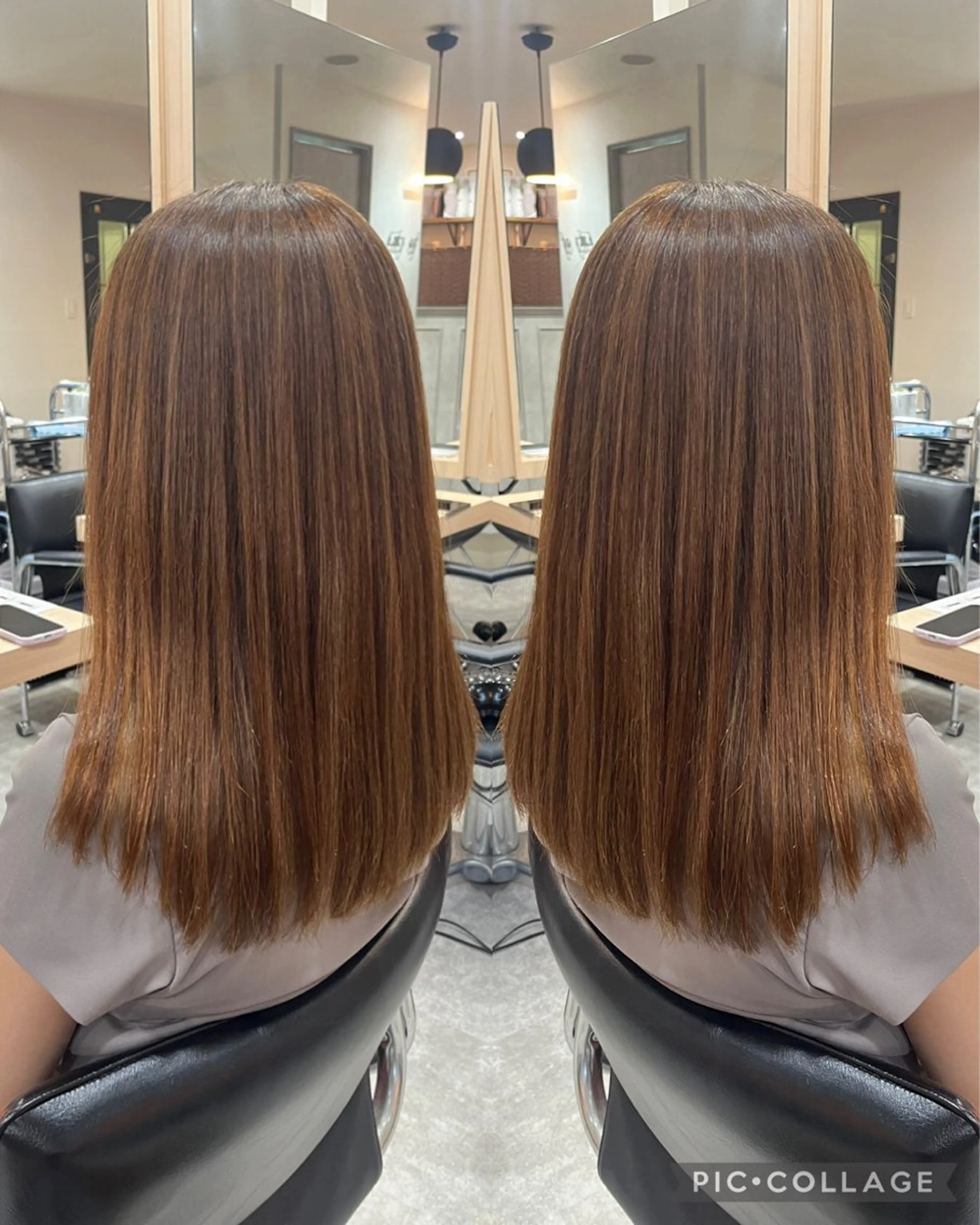 ミディアム カラー パーマ カット ヘアカラー 縮毛矯正 トリートメント 髪質改善🩵艶髪 ストレート🩵山口のヘアスタイル