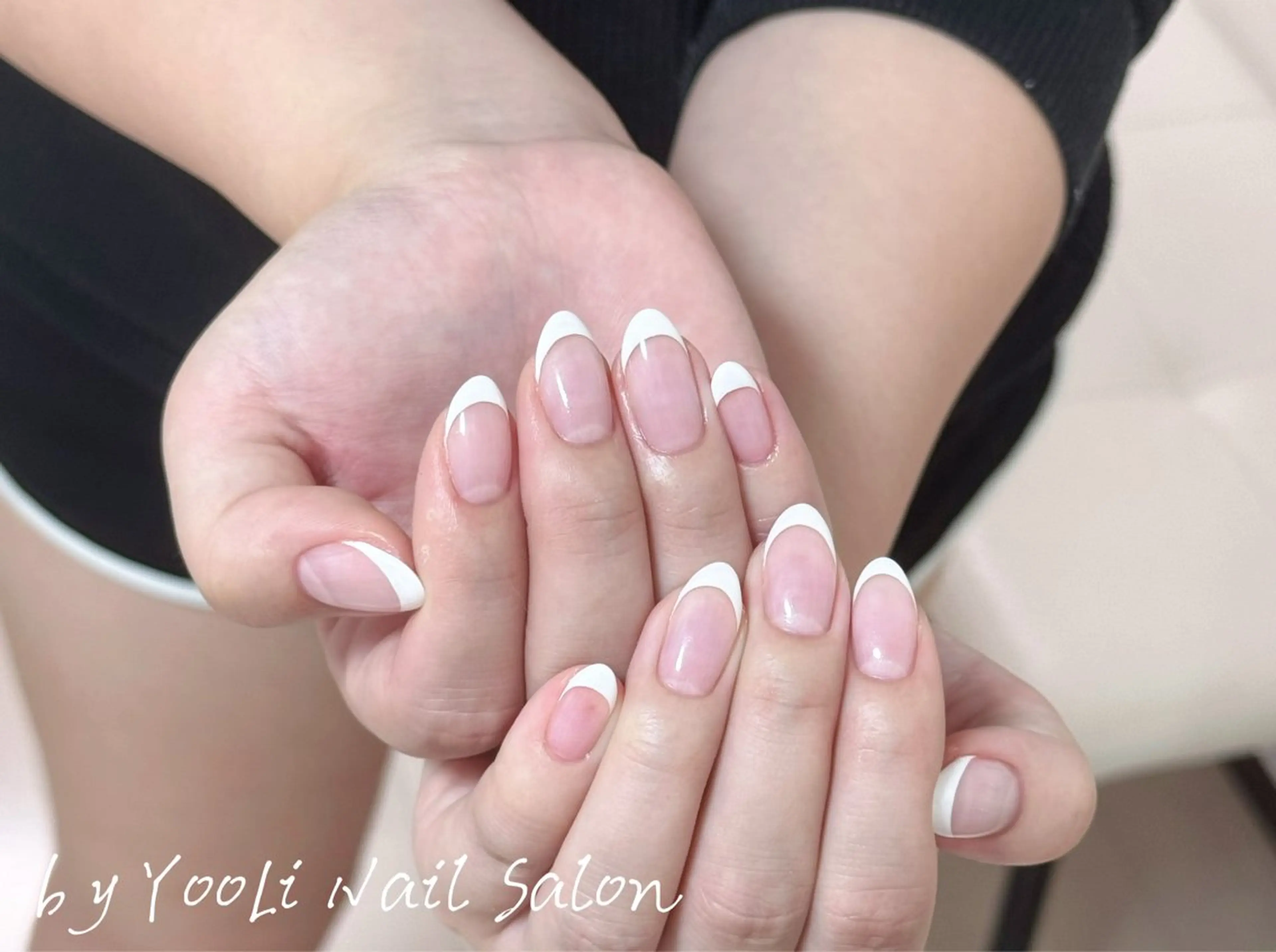 ネイル アートネイル オーロラネイル チークネイル フレンチネイル ガラスフレンチ ハンドネイル 🎀🎀YooLi Nail Salonのネイルデザイン