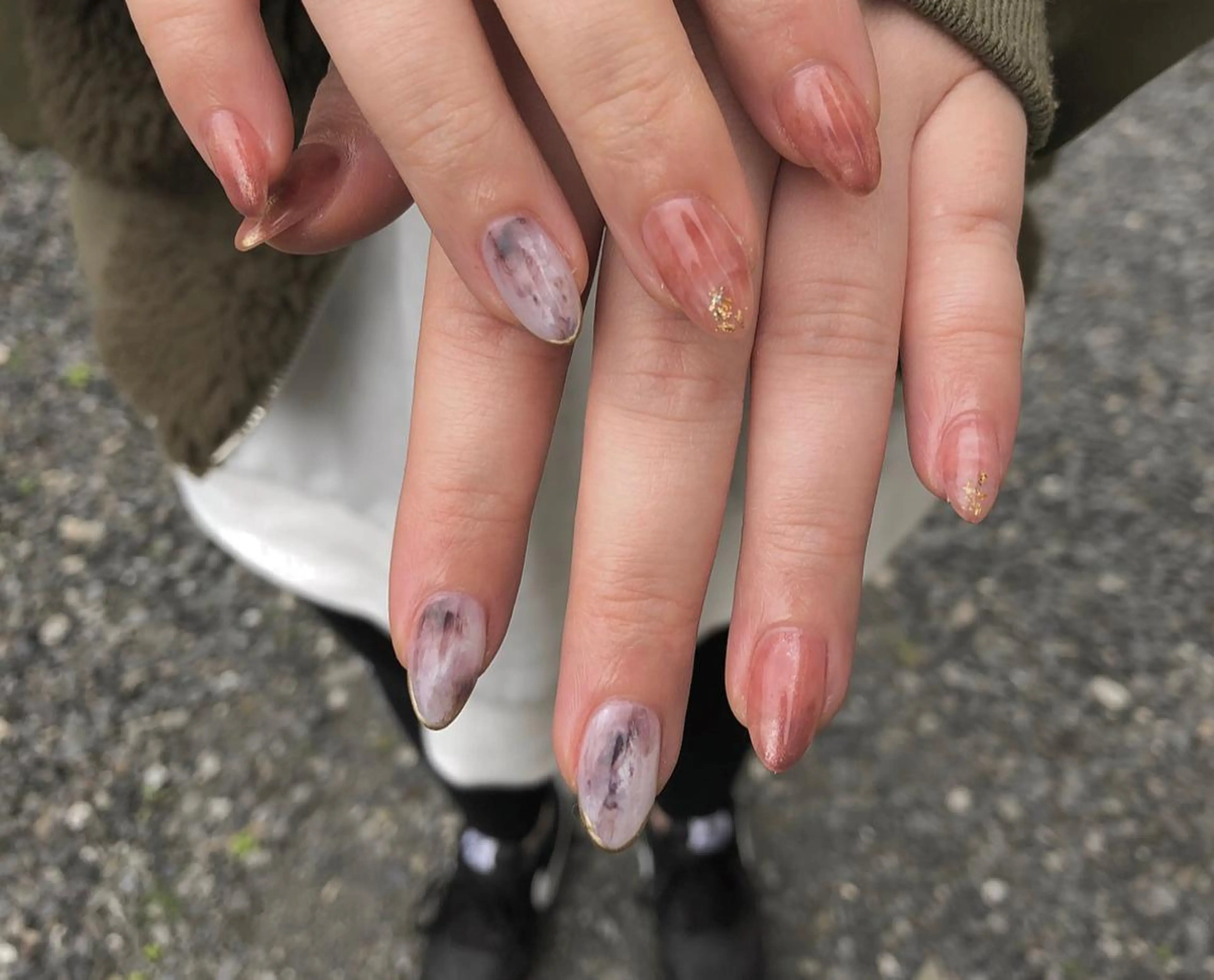 ネイル 持ち込み ハンドネイル ☽ ☾のネイルデザイン