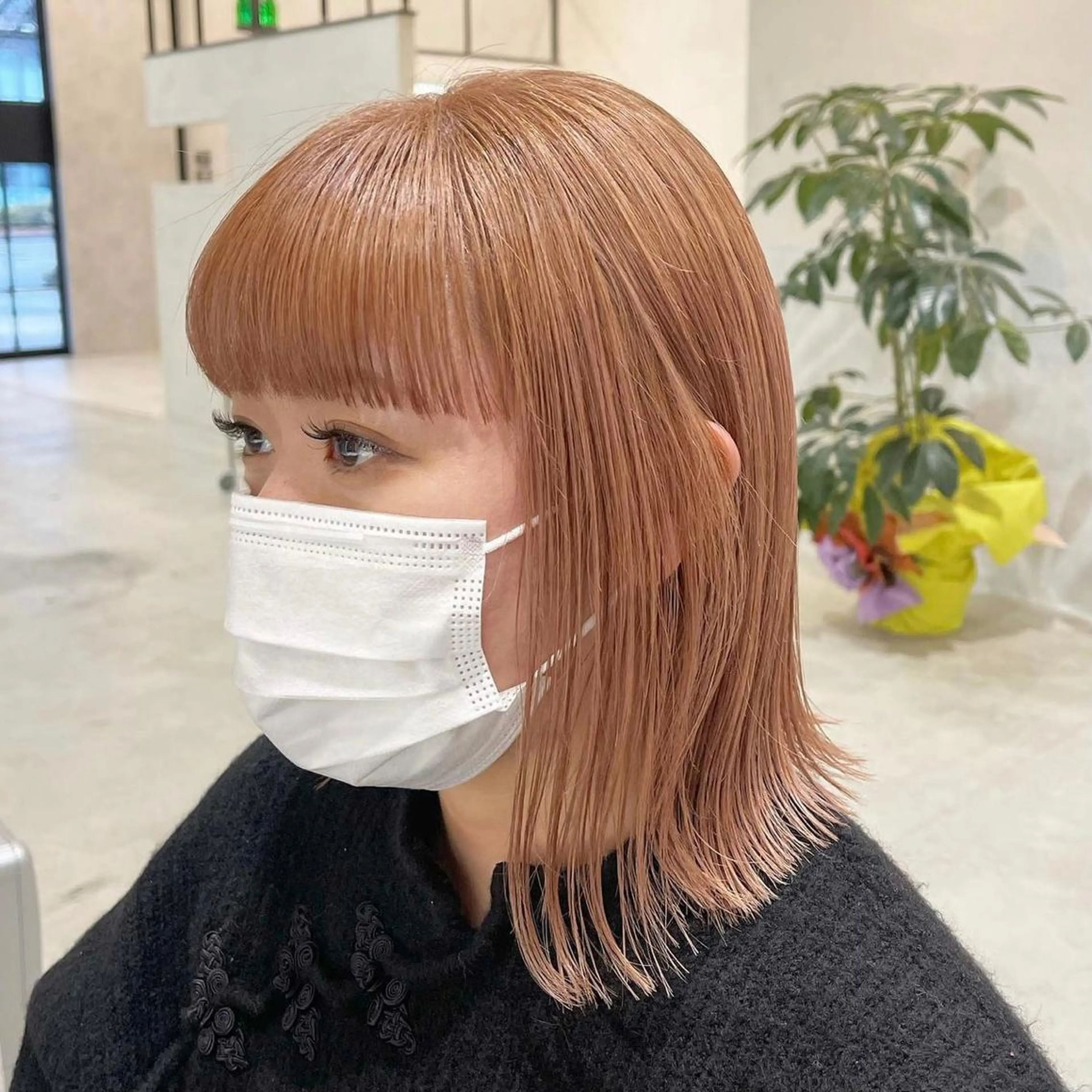 ミディアム カラー DEAN所属・KEIGO/パーマ ハイトーン/DEANのヘアスタイル