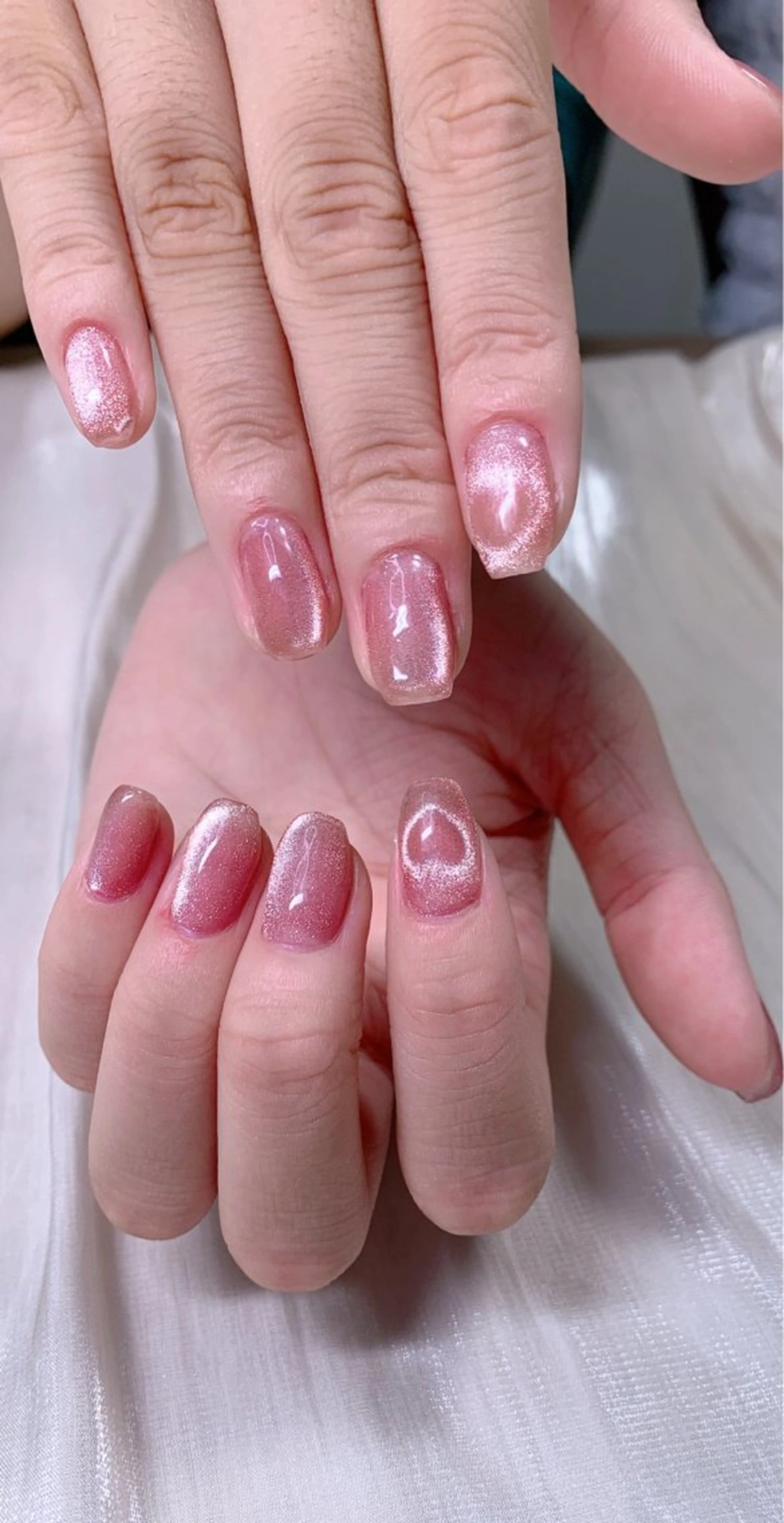 ネイル ハート キラキラネイル マグネットネイル オフィスネイル シンプルネイル Cute Tips nailのネイルデザイン