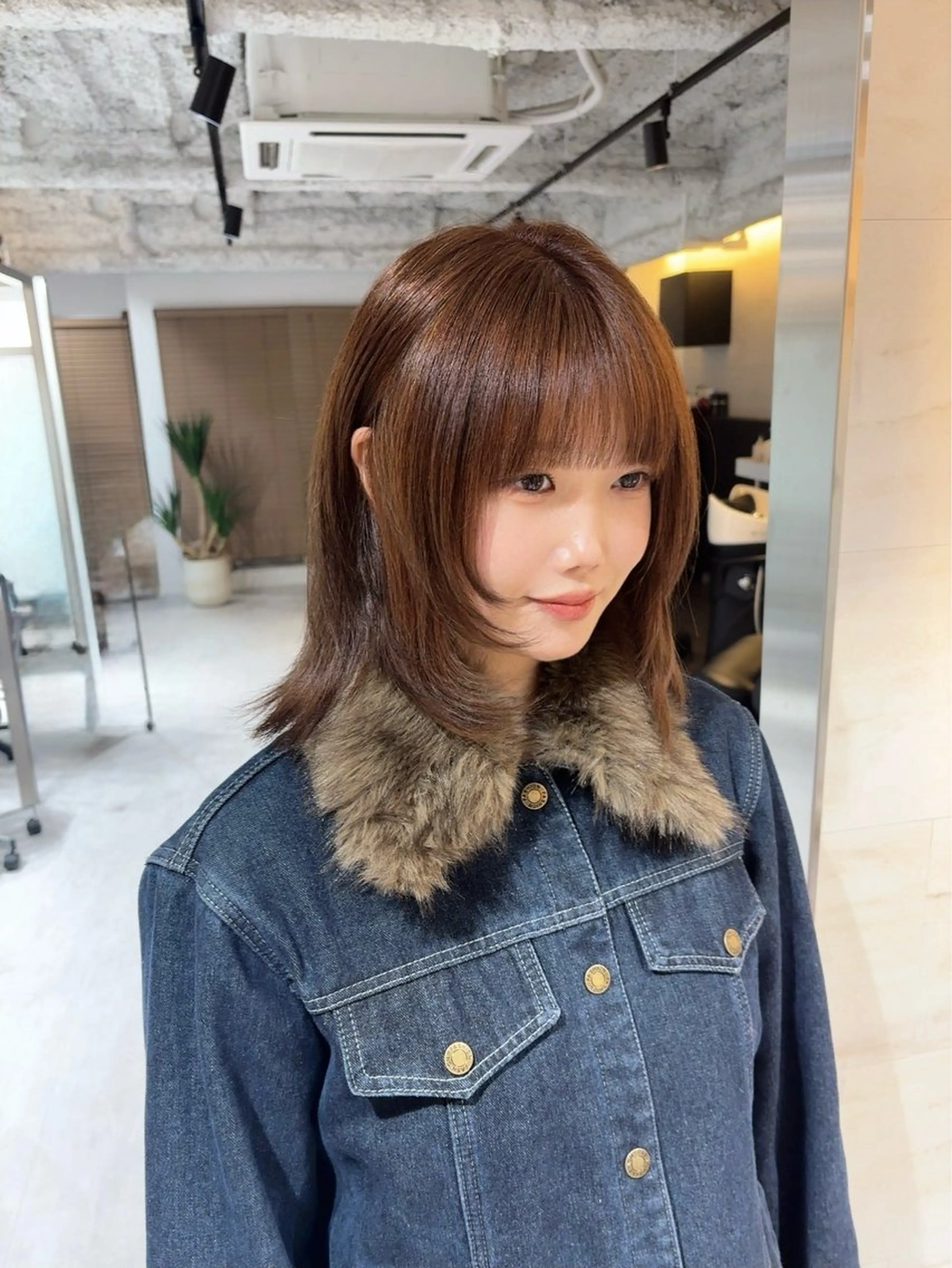 ミディアム 髪質改善 レイヤーカット トリートメント カット ヘアカラー トリートメント Lucas所属・Lucas髪質改善 natsukiのヘアスタイル