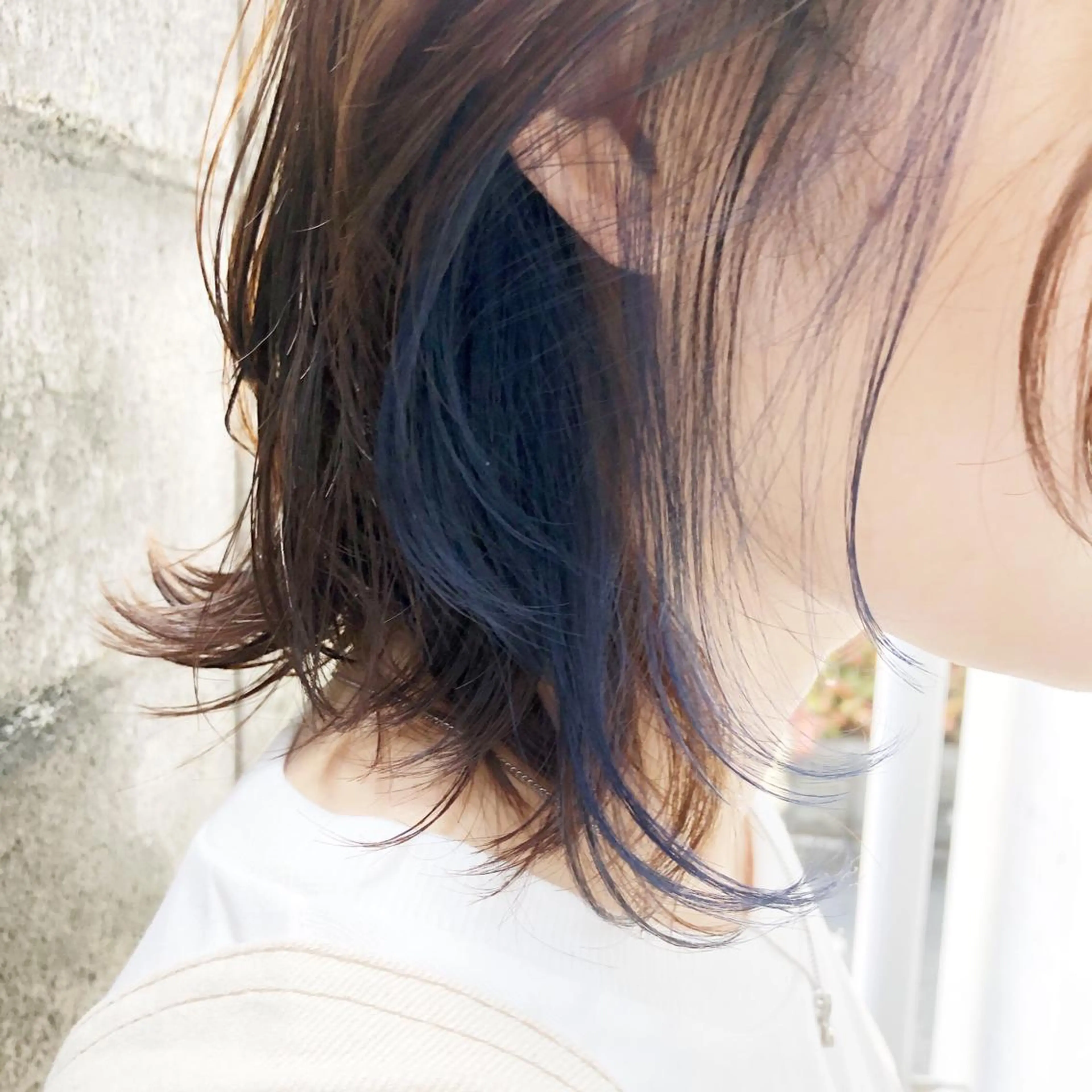 ミディアム カラー ブルーカラー カラー特化美容師 なかもと たつひろのヘアスタイル