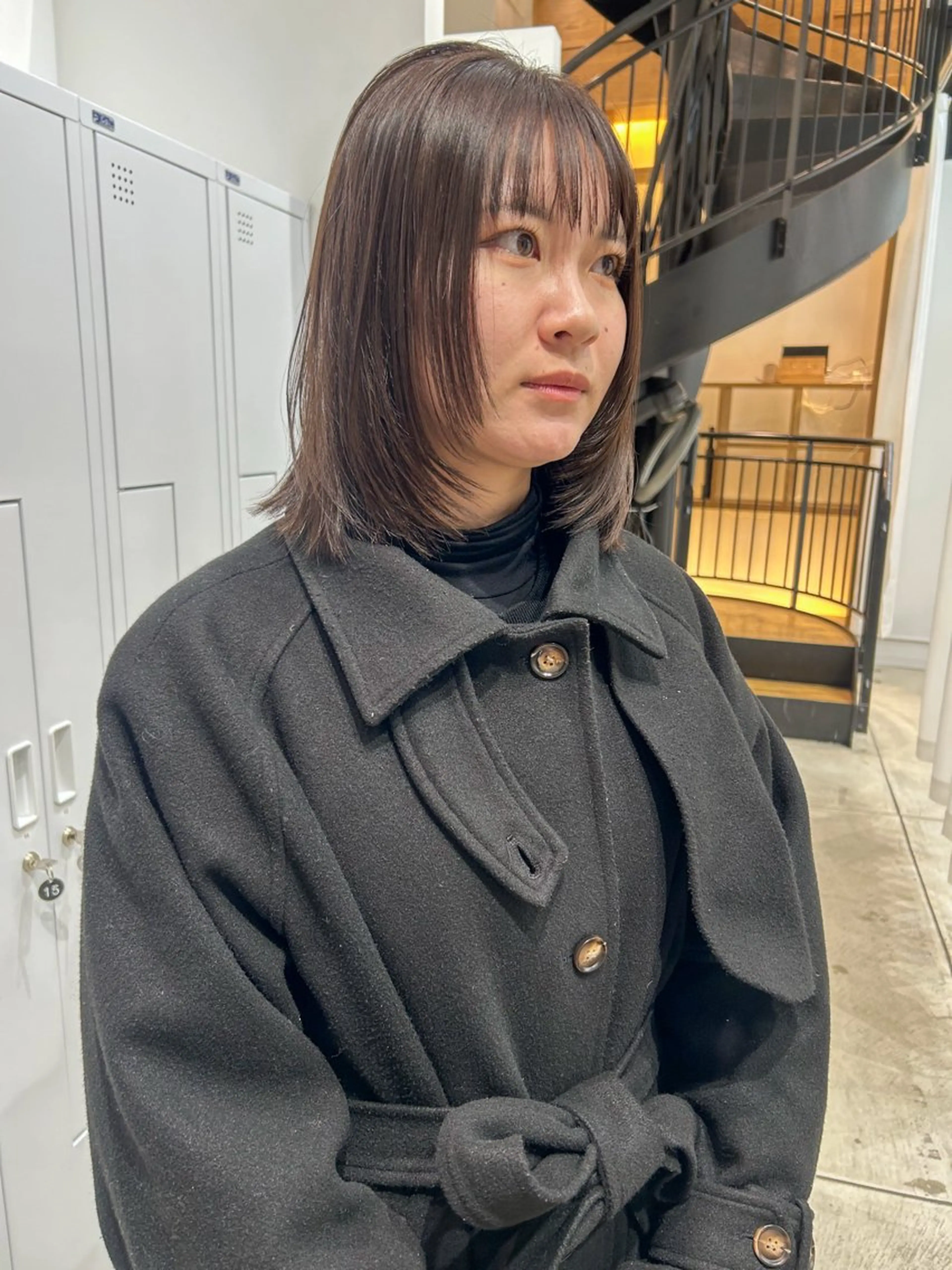 ミディアム カラー ヘアアレンジ カット ヘアカラー トリートメント yuka .のヘアスタイル