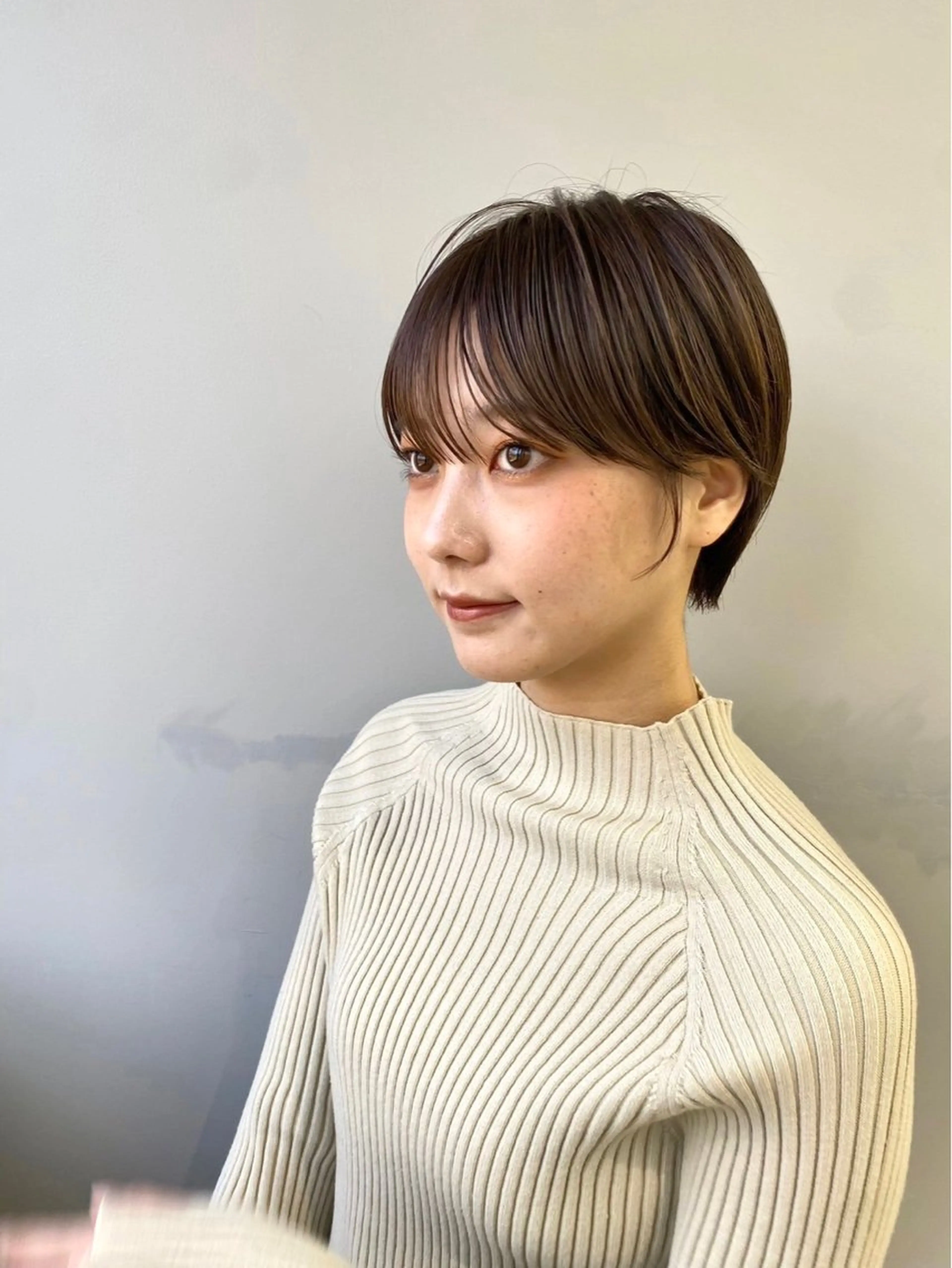 ショート レイヤー×ツヤカラー 渋谷/kougaのヘアスタイル