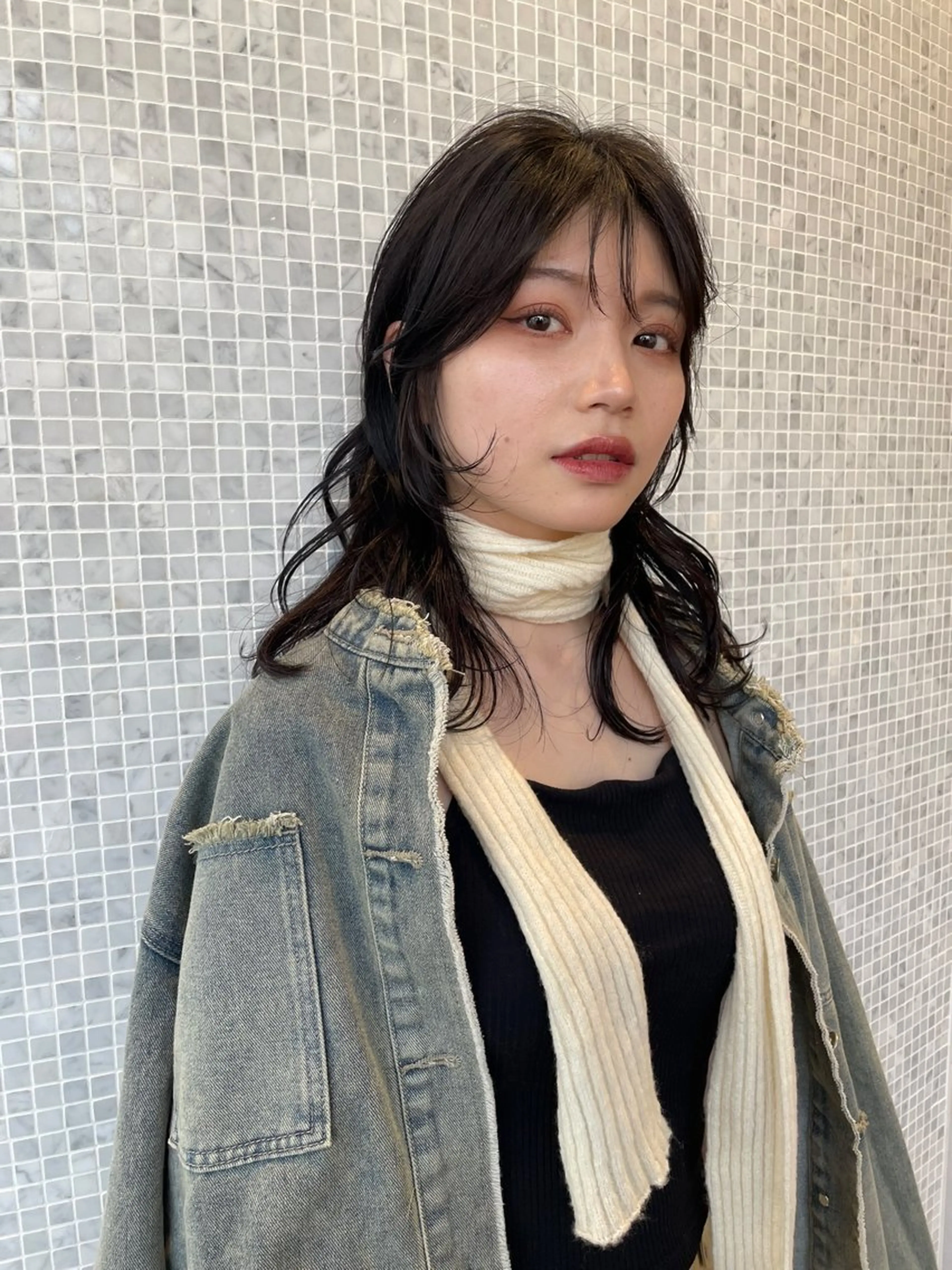 ミディアム 奥村 紗季のヘアスタイル