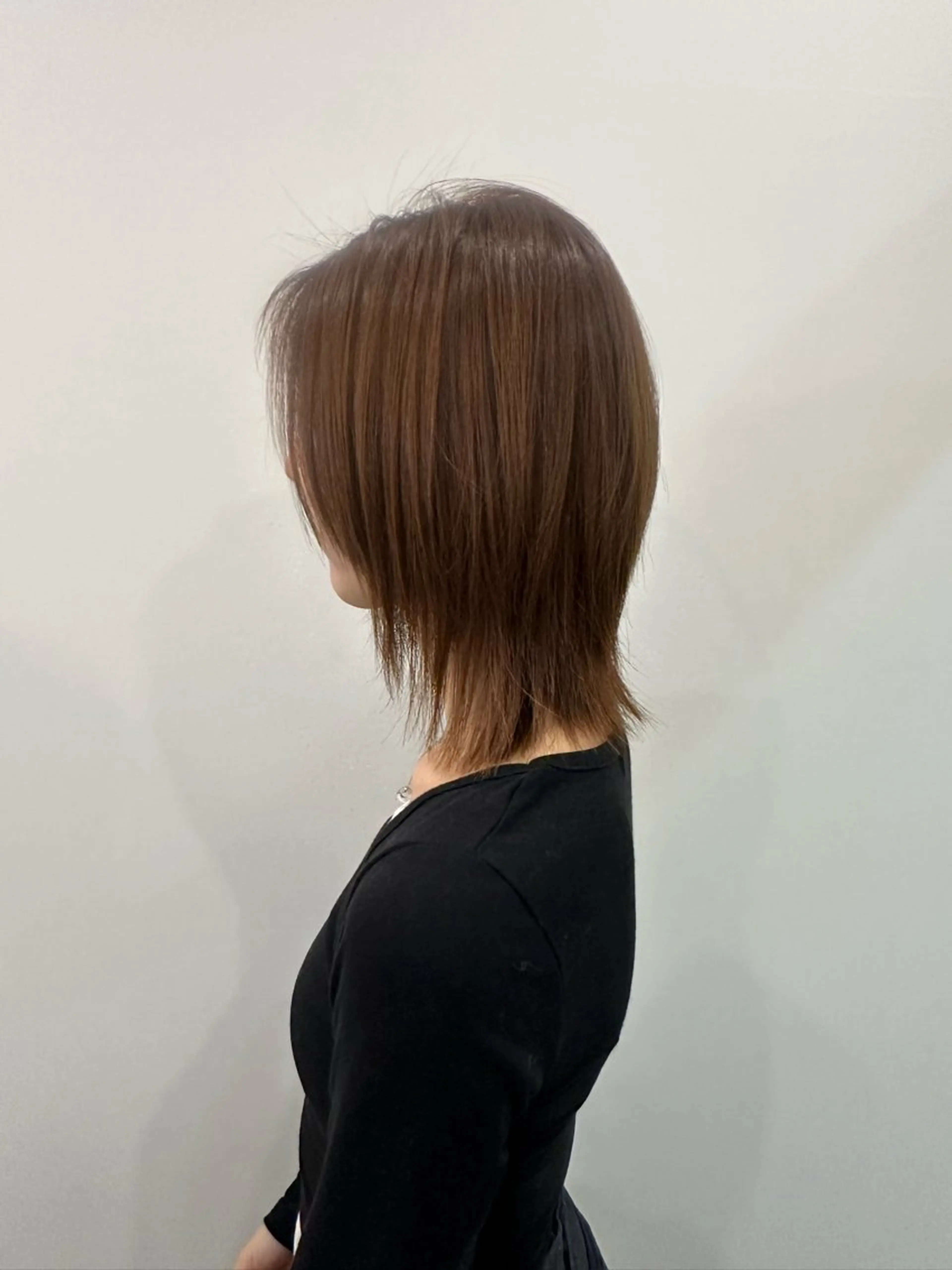 ミディアム カラー カット ヘアカラー レイヤー/ナチュラル 💐nao.のヘアスタイル