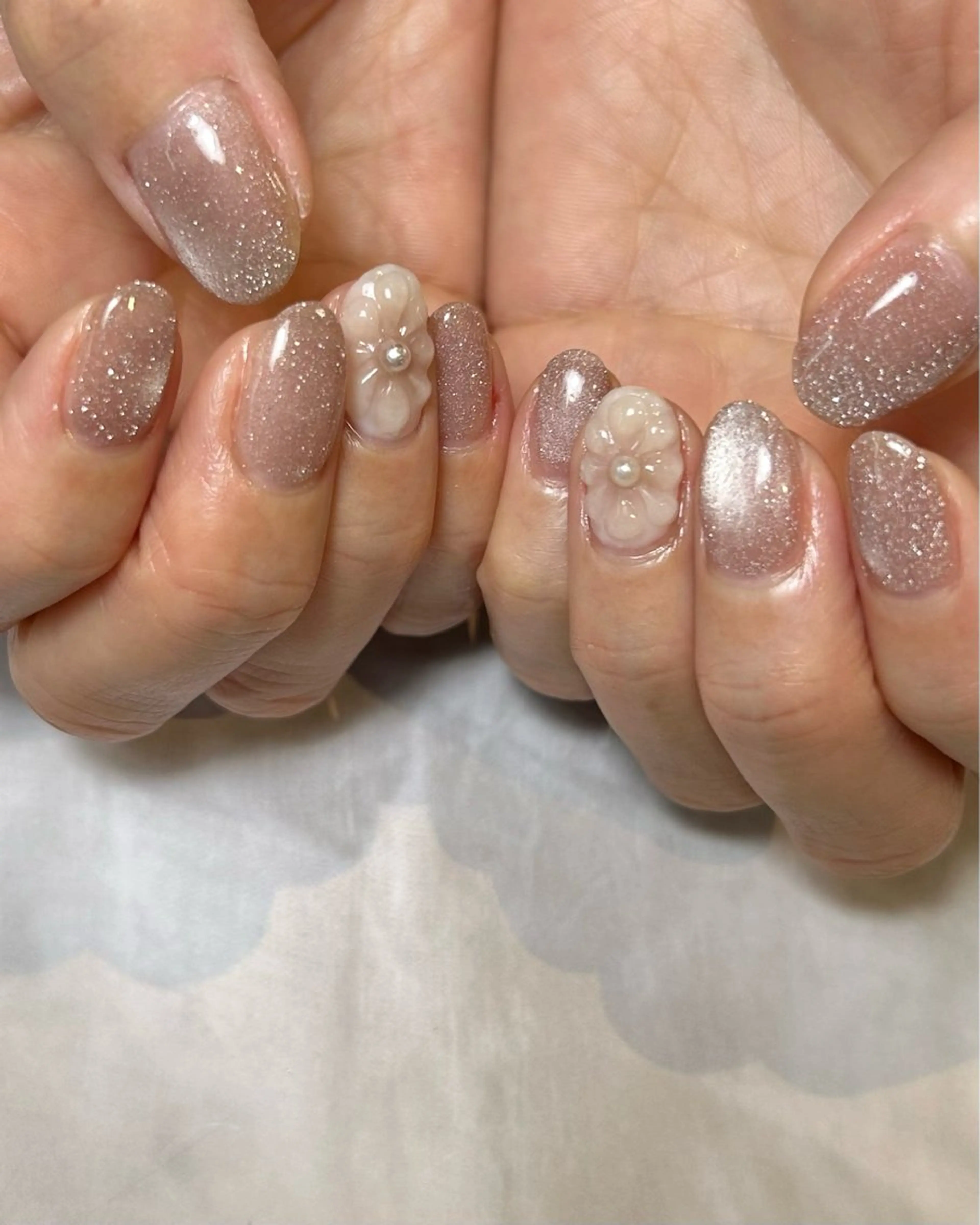 ネイル フラッシュネイル フラッシュマグ フラワーネイル ぷっくりネイル ハンドネイル Reflection marikoのネイルデザイン