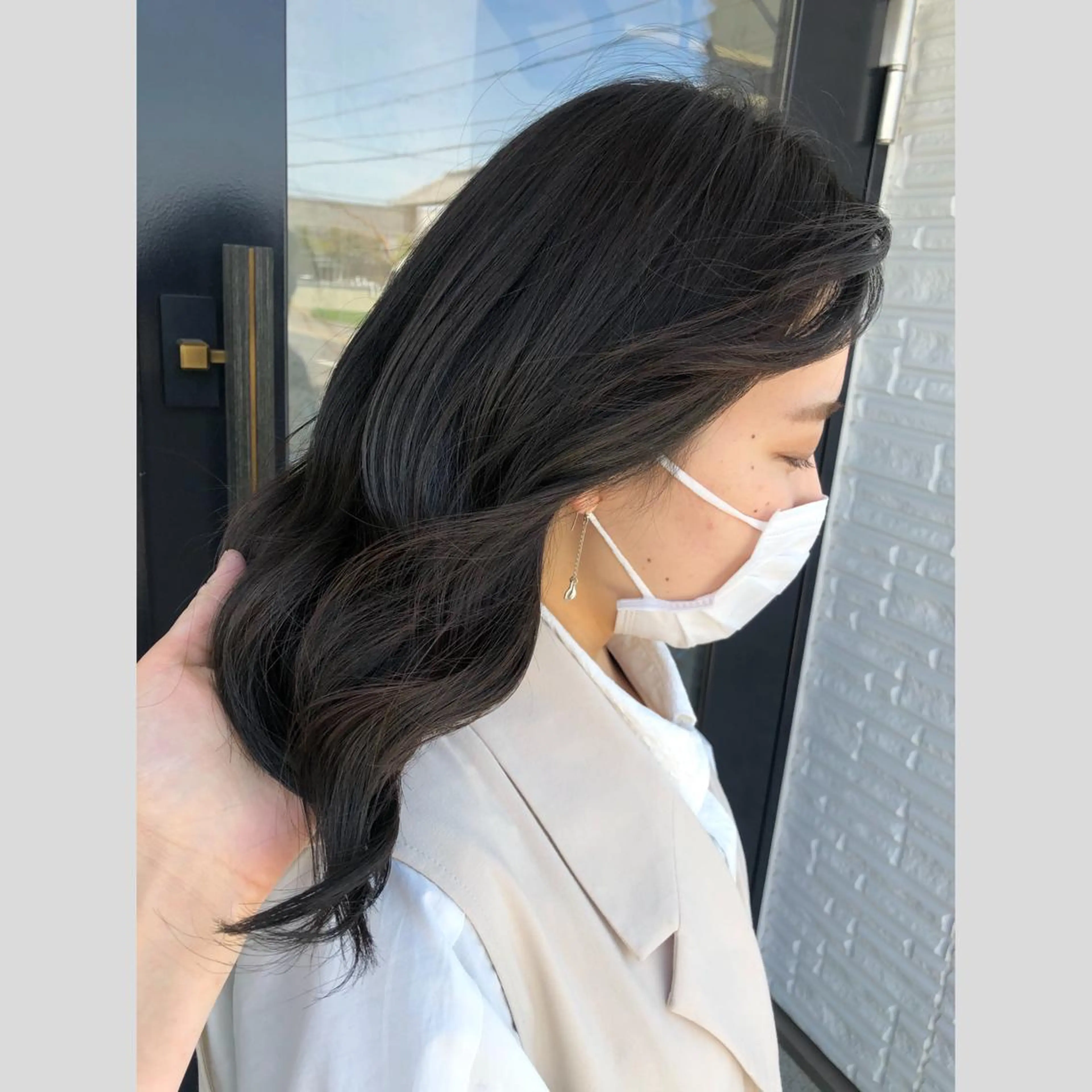 セミロング カラー ブラウンカラー SANDRO所属・SANDRO eno☺︎のヘアスタイル