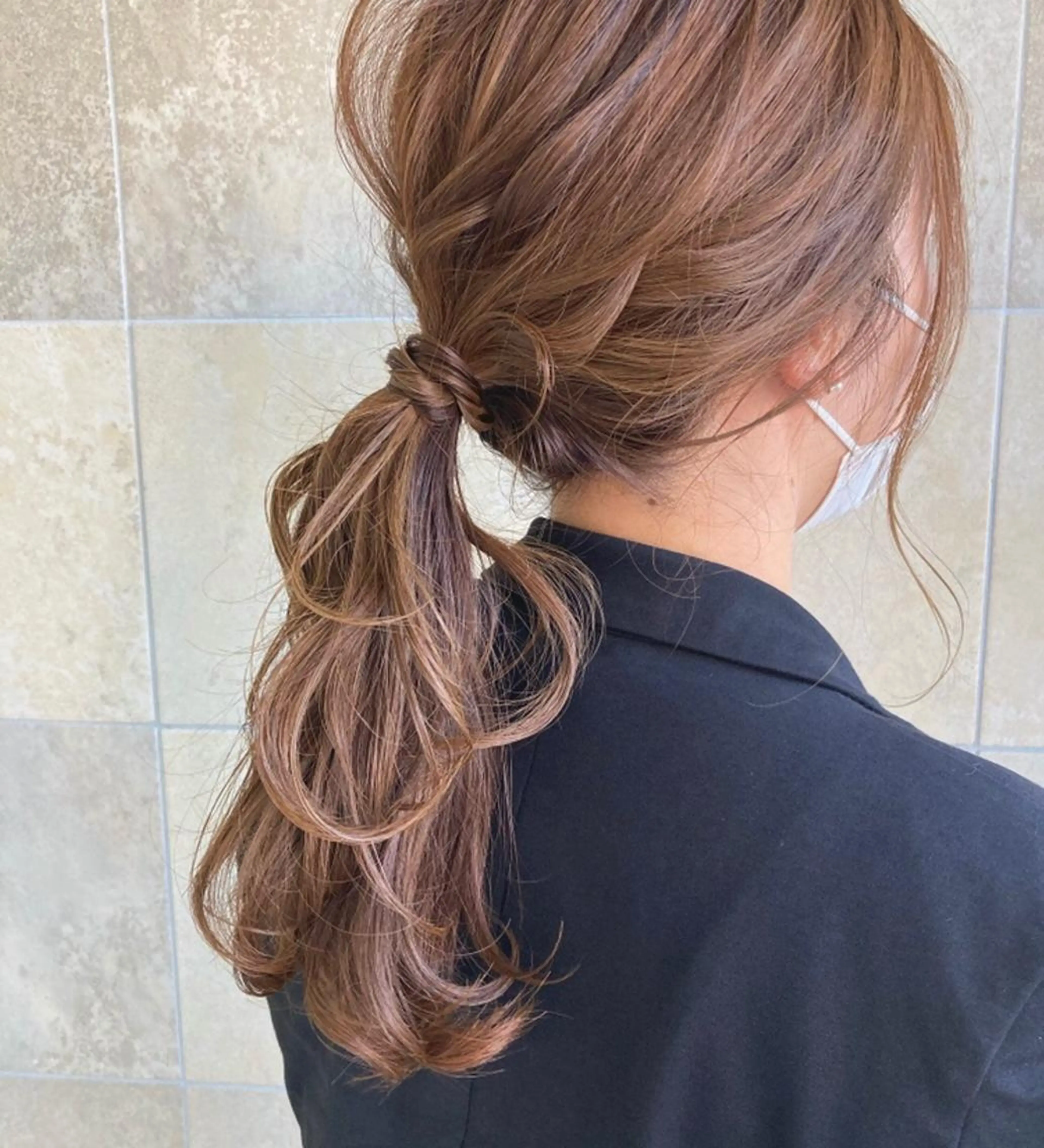 セミロング カラー 田中 あかねのヘアスタイル