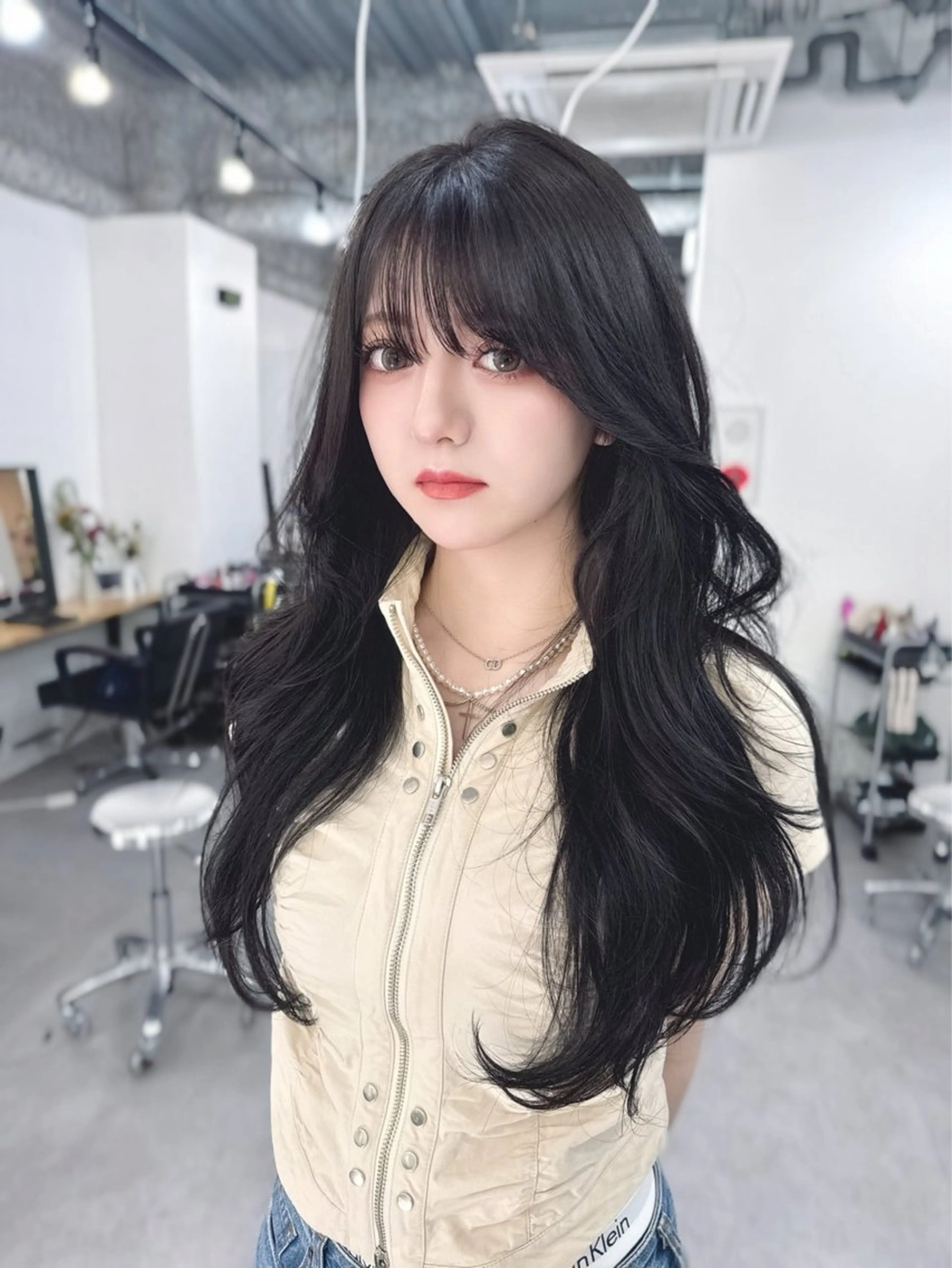 ロング カット kiti SAKAE所属・のり/顔まわり/韓国 /レイヤーカットのヘアスタイル