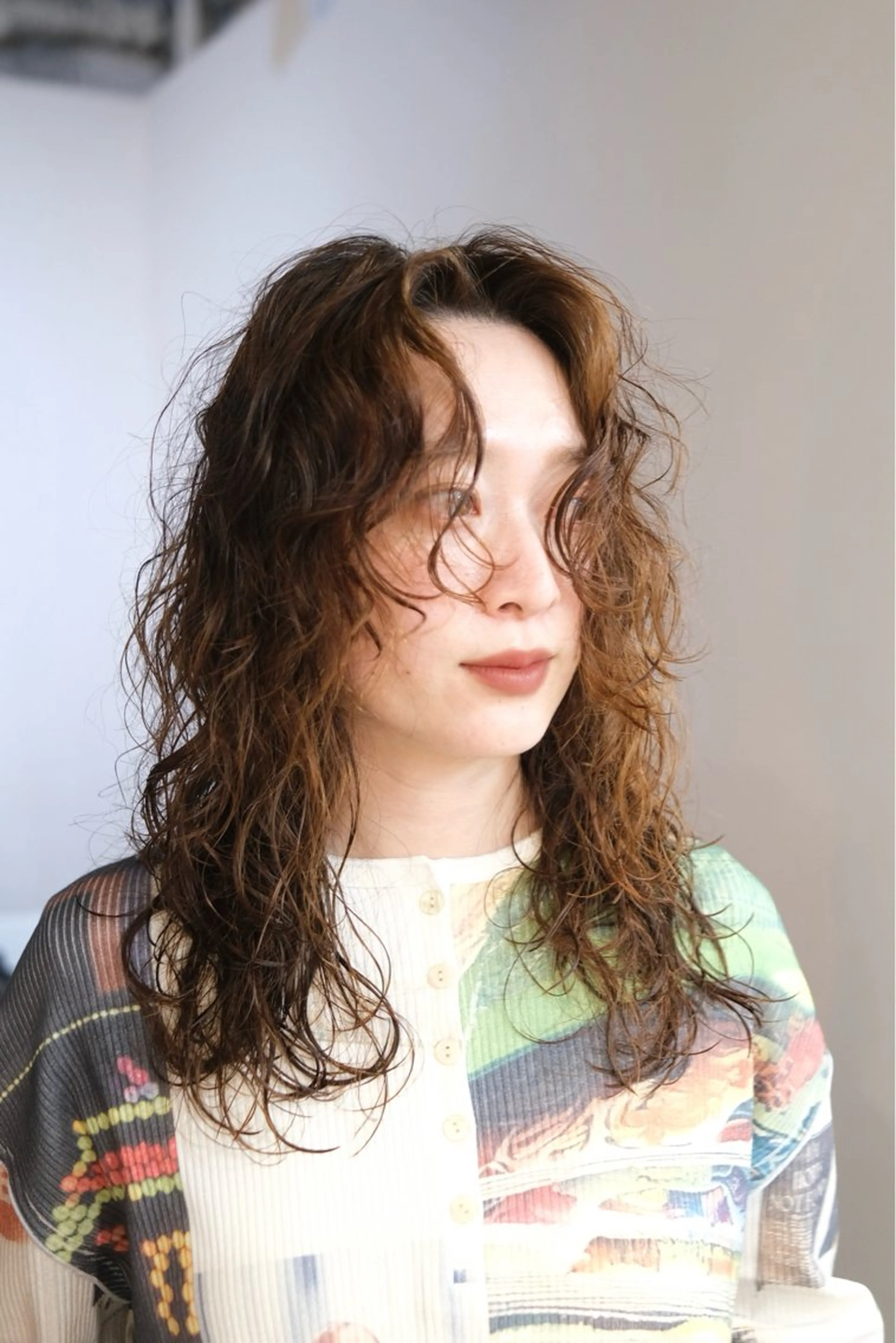 セミロング カット パーマ BELO 大阪店所属・BELO OSAKA カエデのヘアスタイル