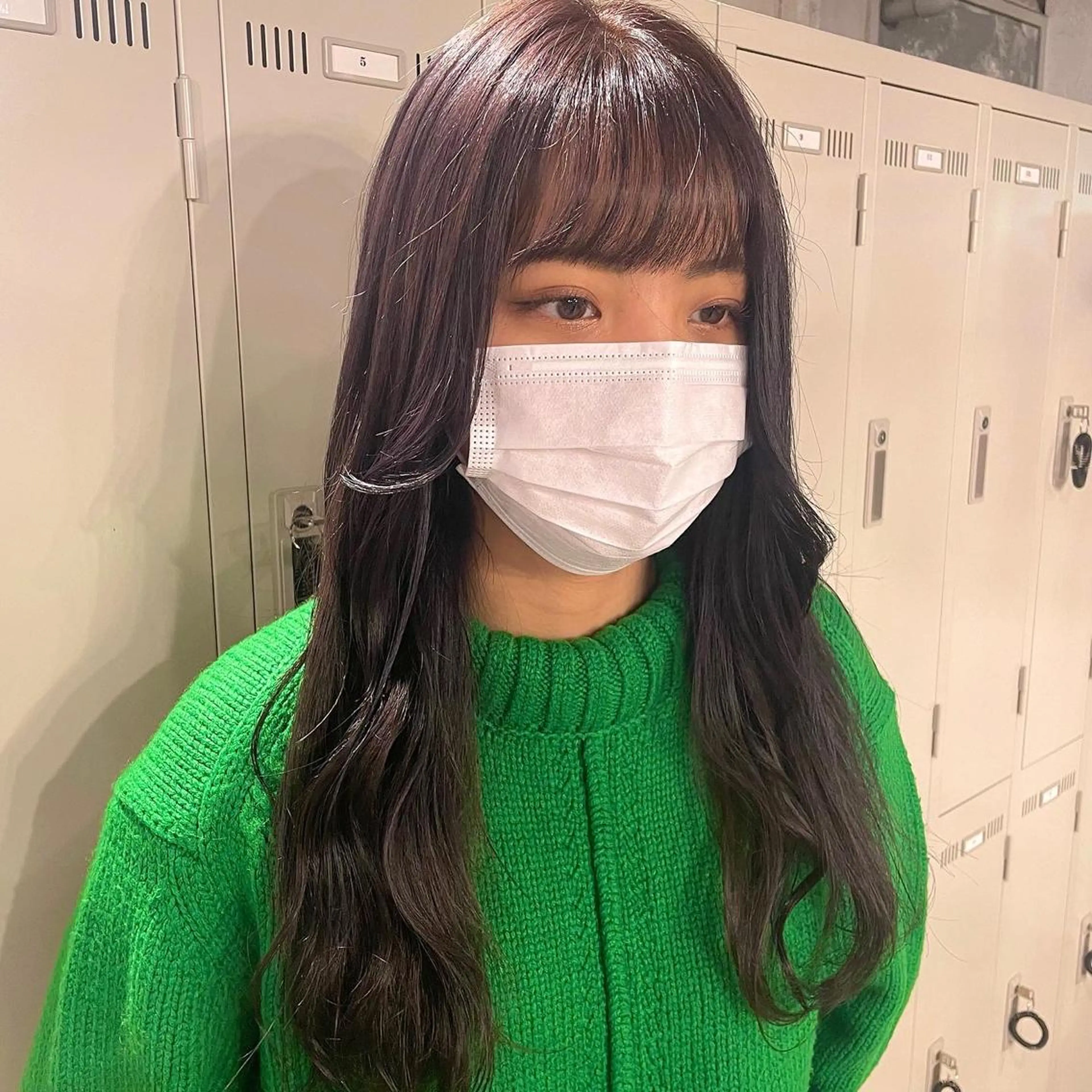 ロング カラー パーマ ヘアアレンジ メンズ キッズ ネイル マツエク・マツパ アイブロウ 透明感カラー・レイヤ ー🎀amika🎀のヘアスタイル