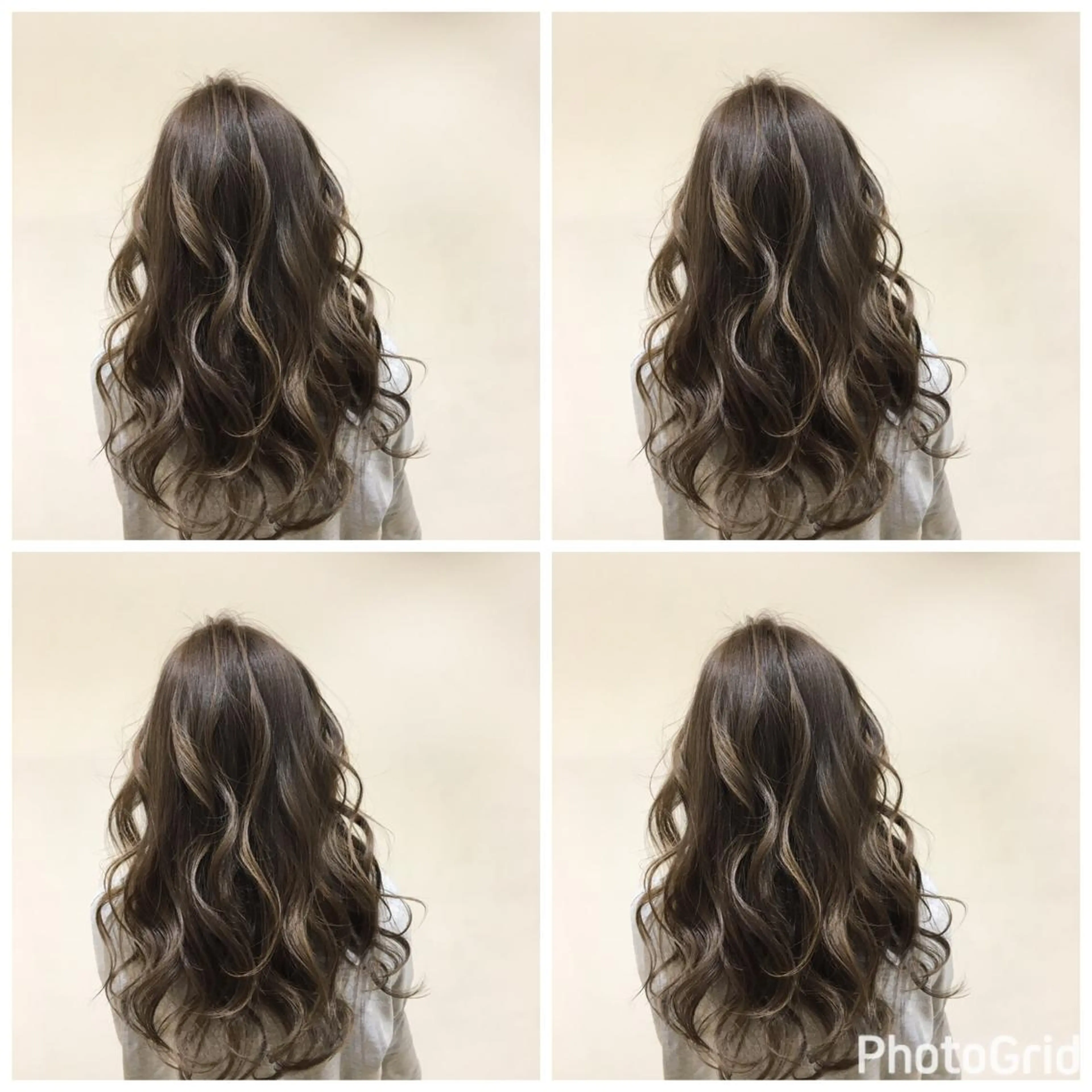 ロング カラー グレージュ ハイライトカラー ハイライト Rubik's江坂 ルービックえさかのヘアスタイル