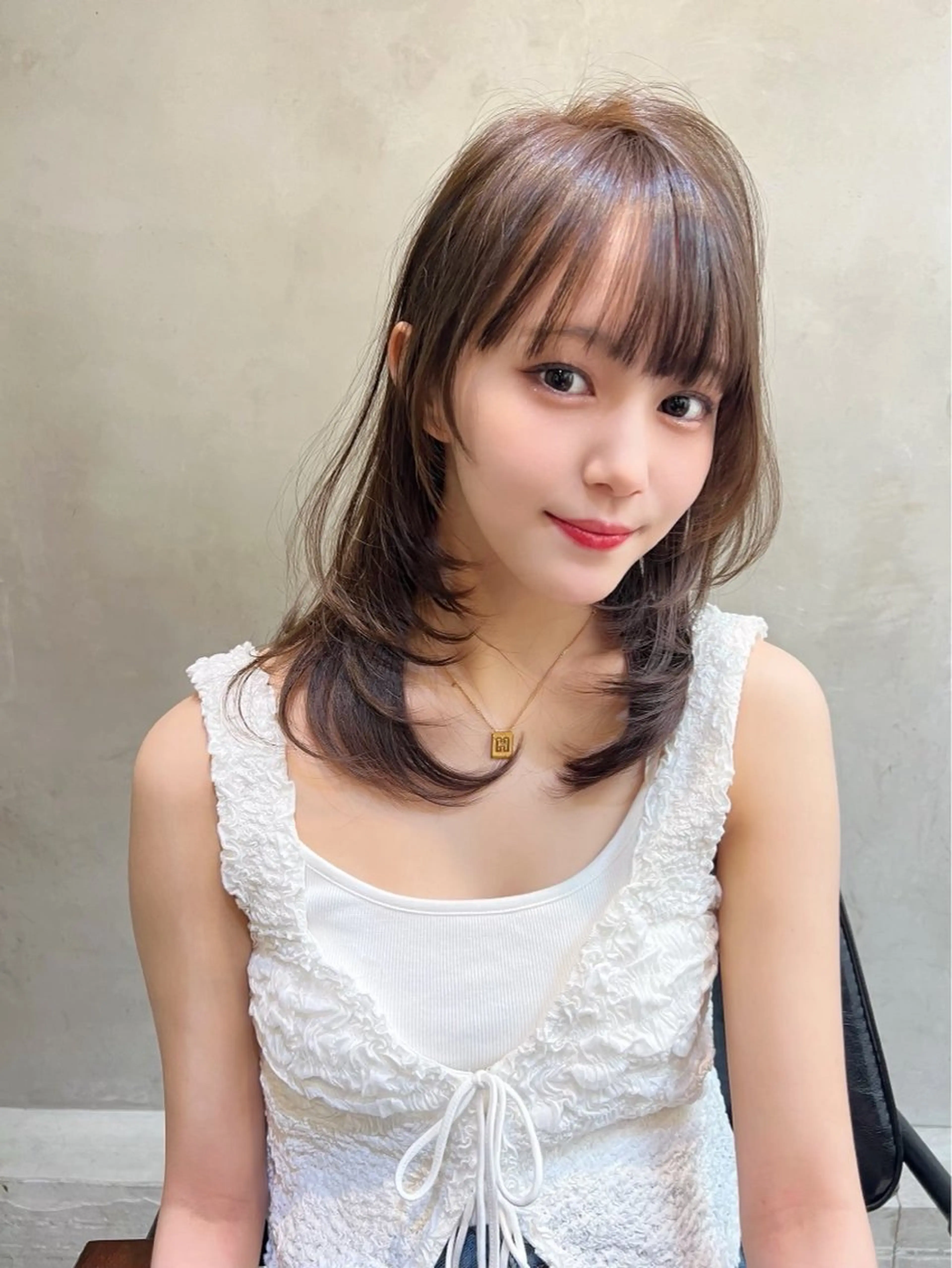 ロング カラー レイヤーカット MUSASHI ブリーチカラー◎のヘアスタイル