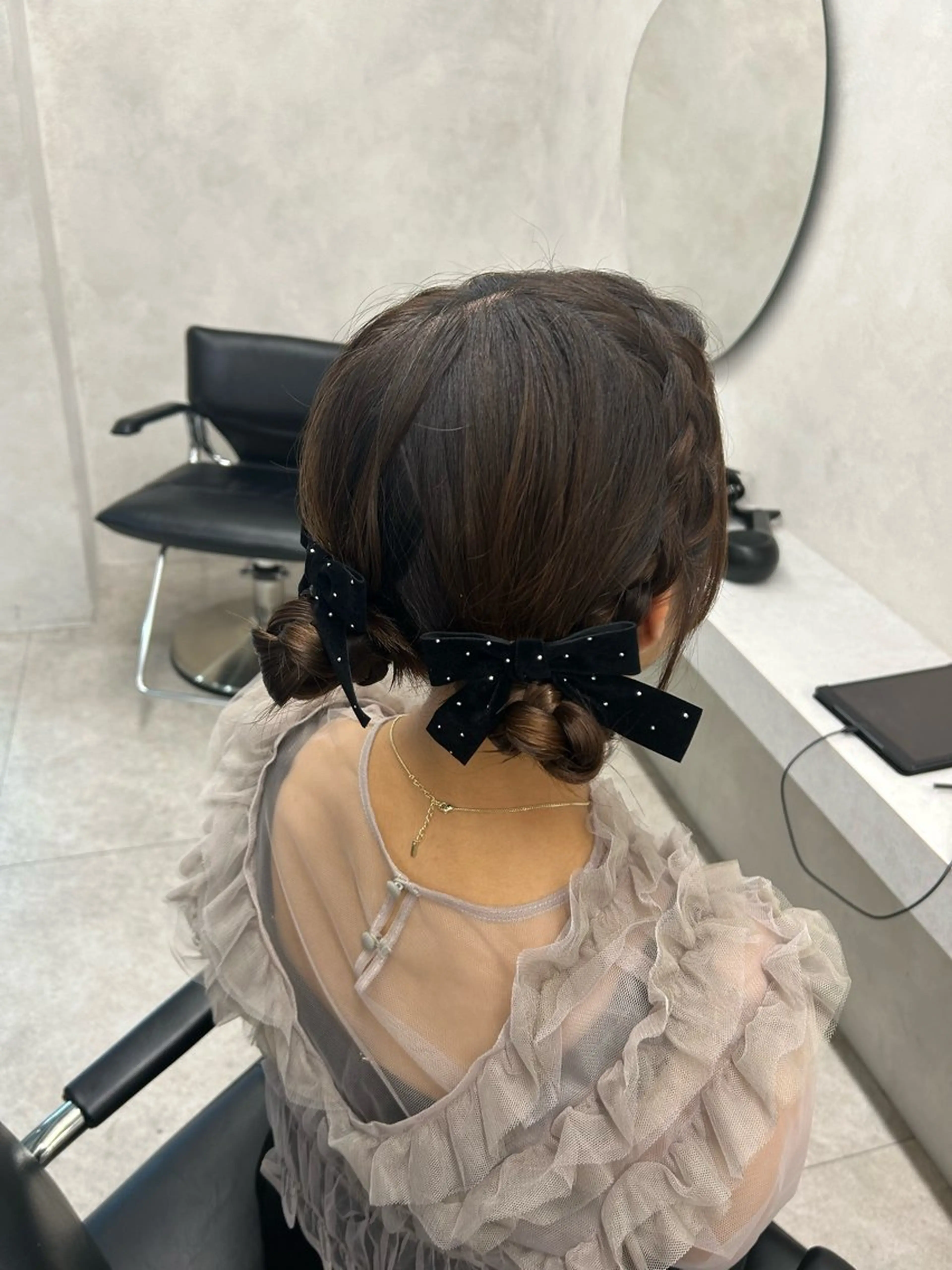 ミディアム ヘアアレンジ ヘアセット 🌷HARU 暖色/ヘアセット🫧のヘアスタイル