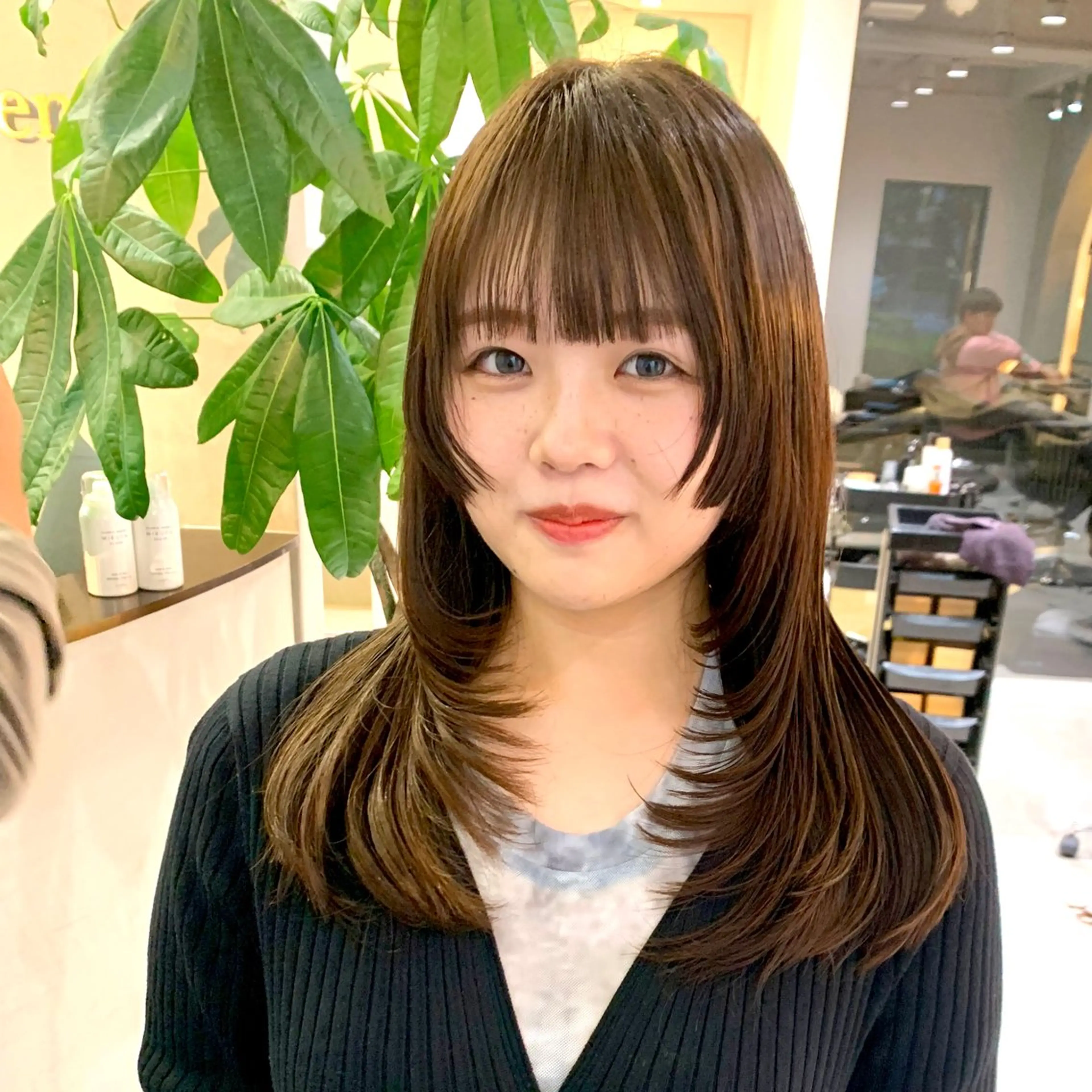 ミディアム 姫カット 韓国風ヘア レイヤーカット カット ヘアカラー トリートメント 🤍aimi🤍 ウルフ/韓国ヘアのヘアスタイル