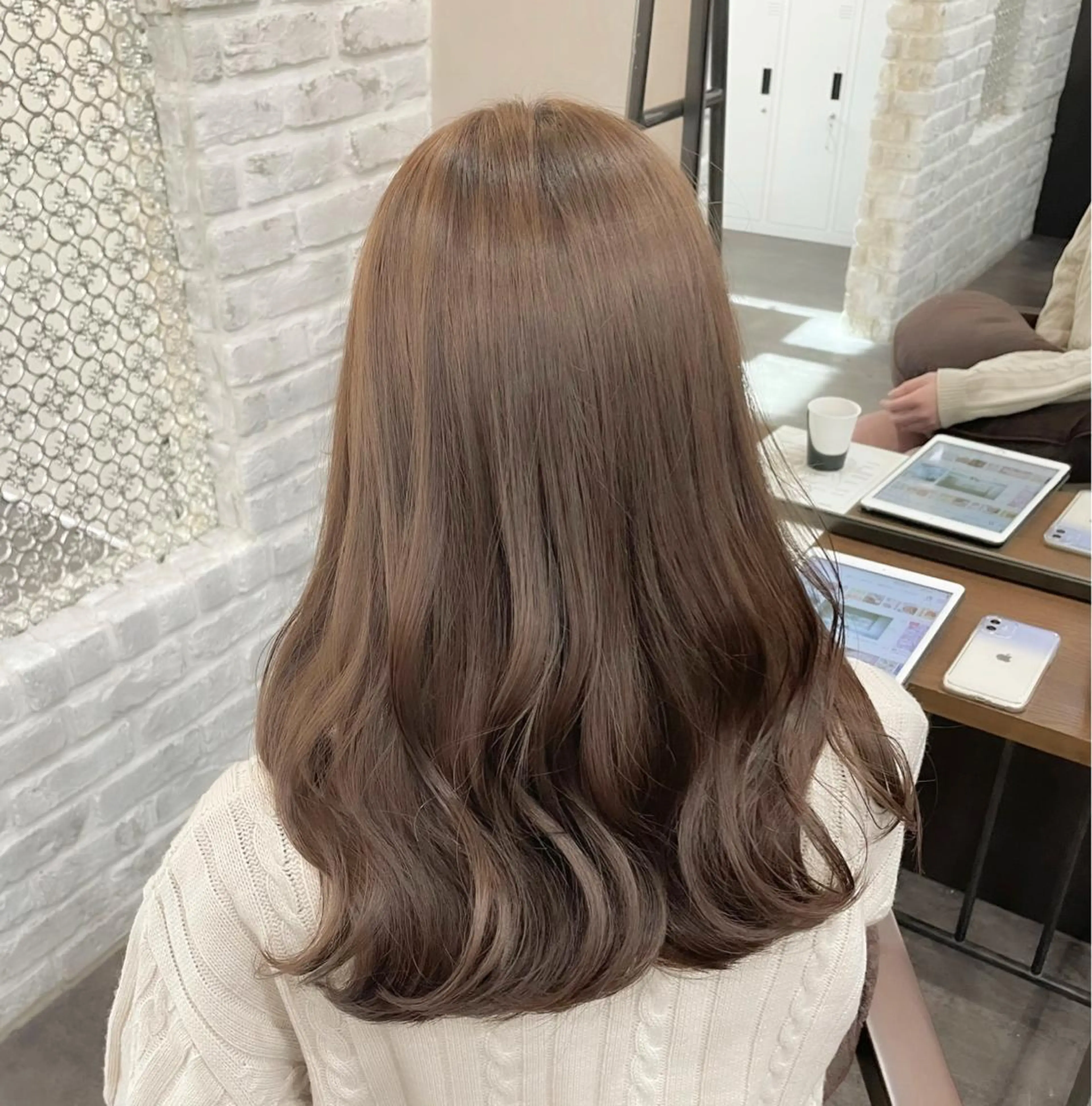 セミロング ヘアカラー トリートメント 🎀韓国ヘア Riho🎀のヘアスタイル