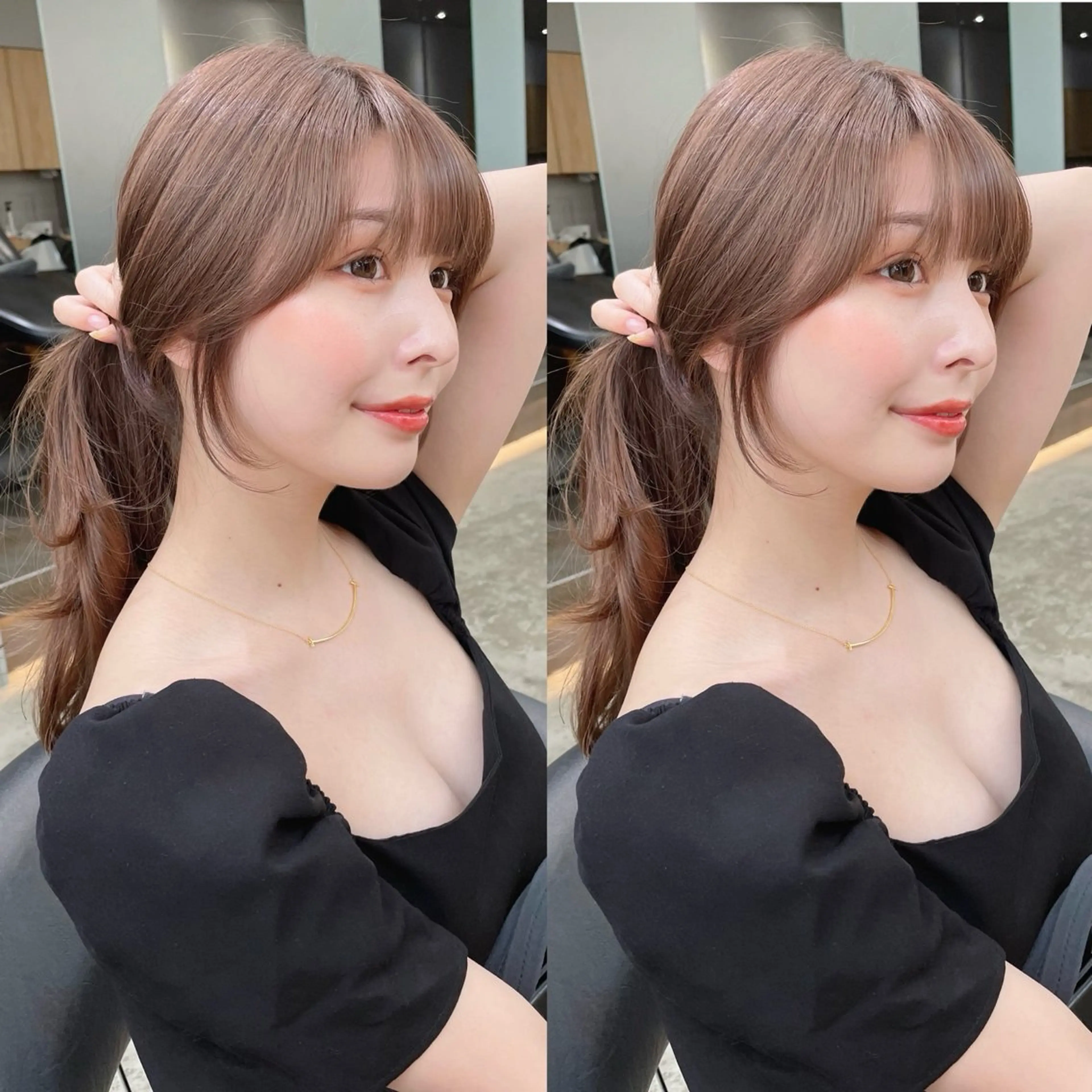 セミロング カット ヘアカラー トリートメント 髪質改善/縮毛矯正/ 韓国ヘア/矢野のヘアスタイル