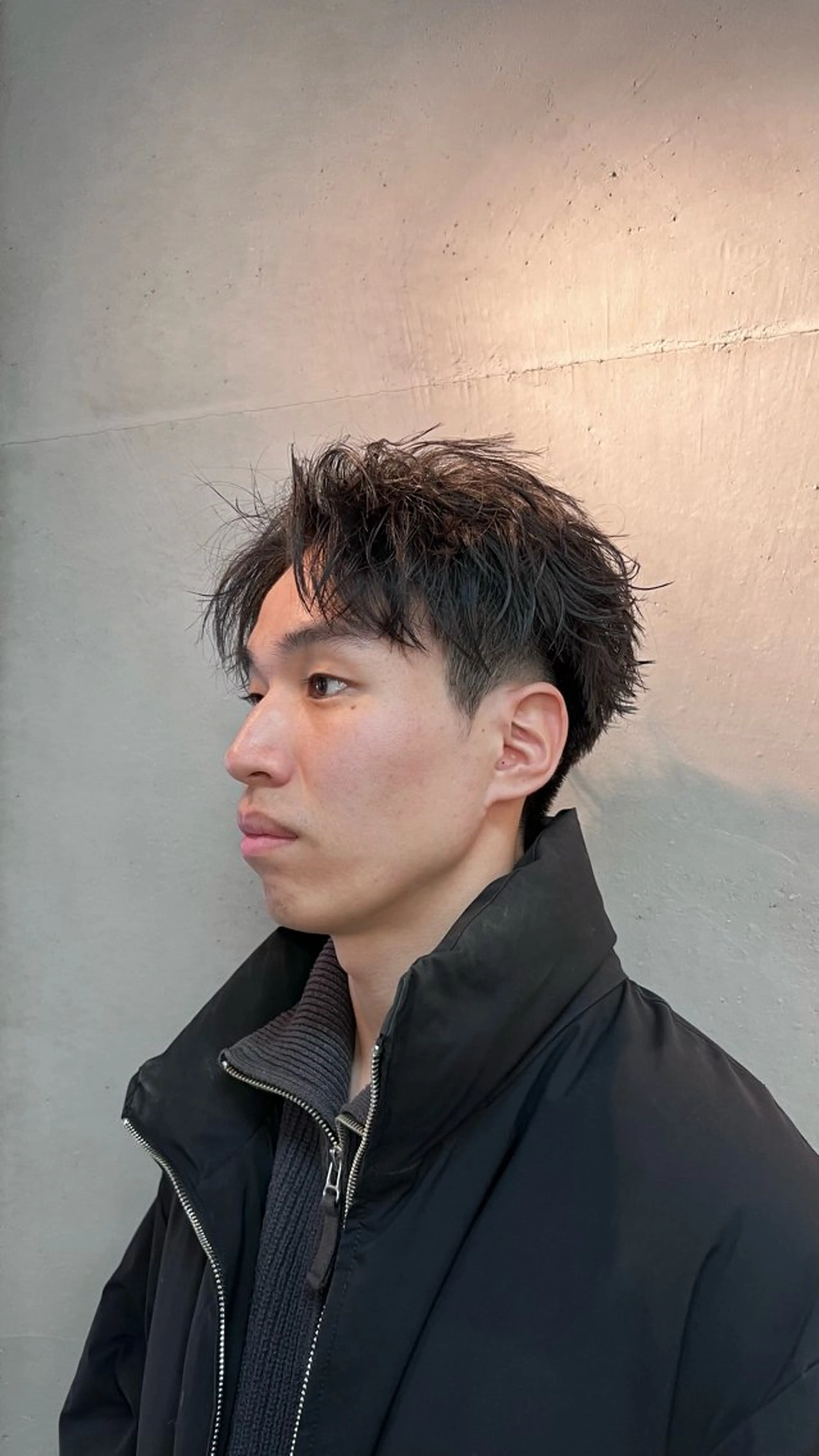 ショート パーマ メンズ センターパート ショートヘア カット パーマ Alo所属・💥メンズパーマ /表参道/モント💥のヘアスタイル