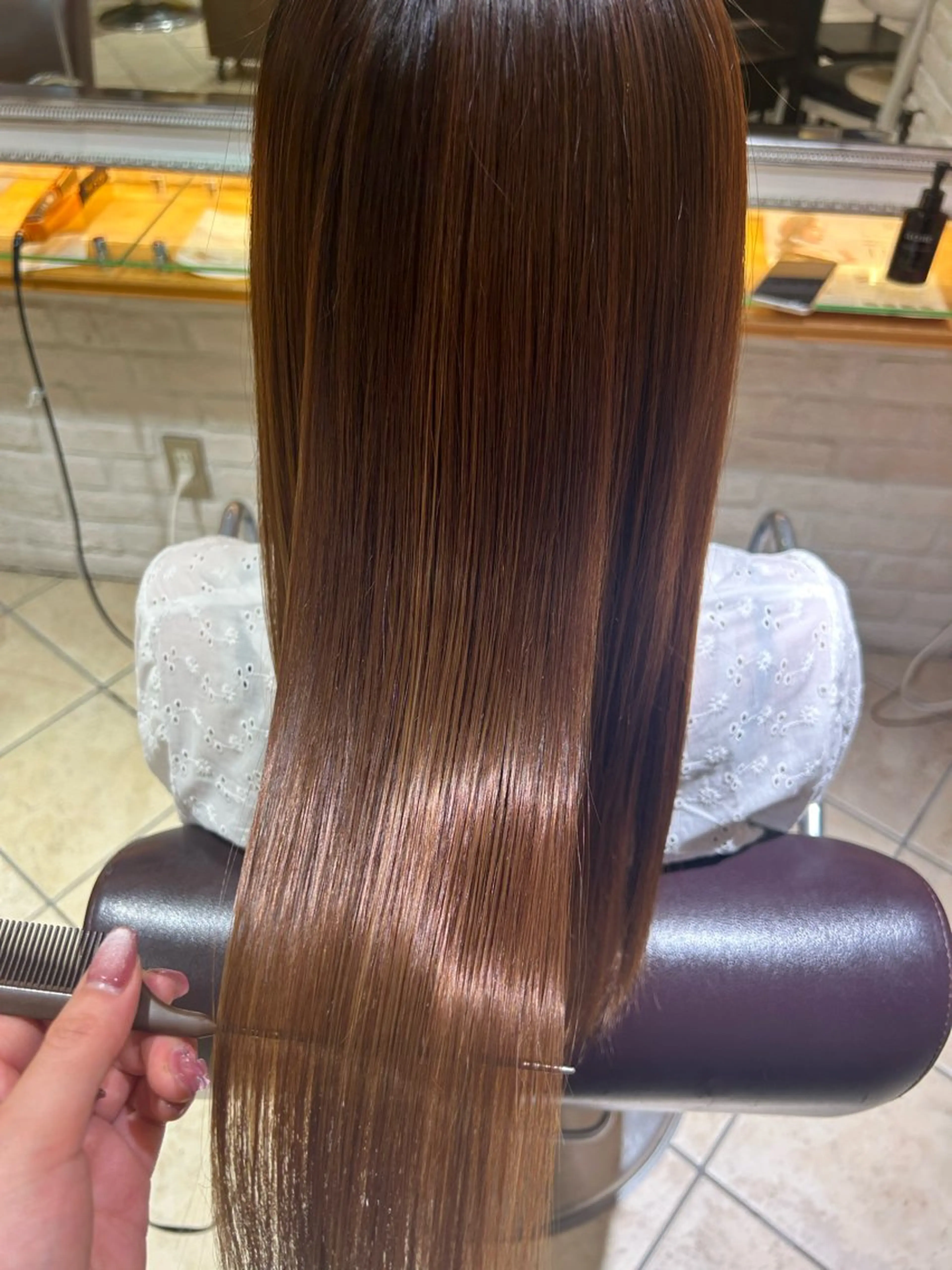 セミロング 髪質改善 momoha 『モテヘア🍓』のヘアスタイル