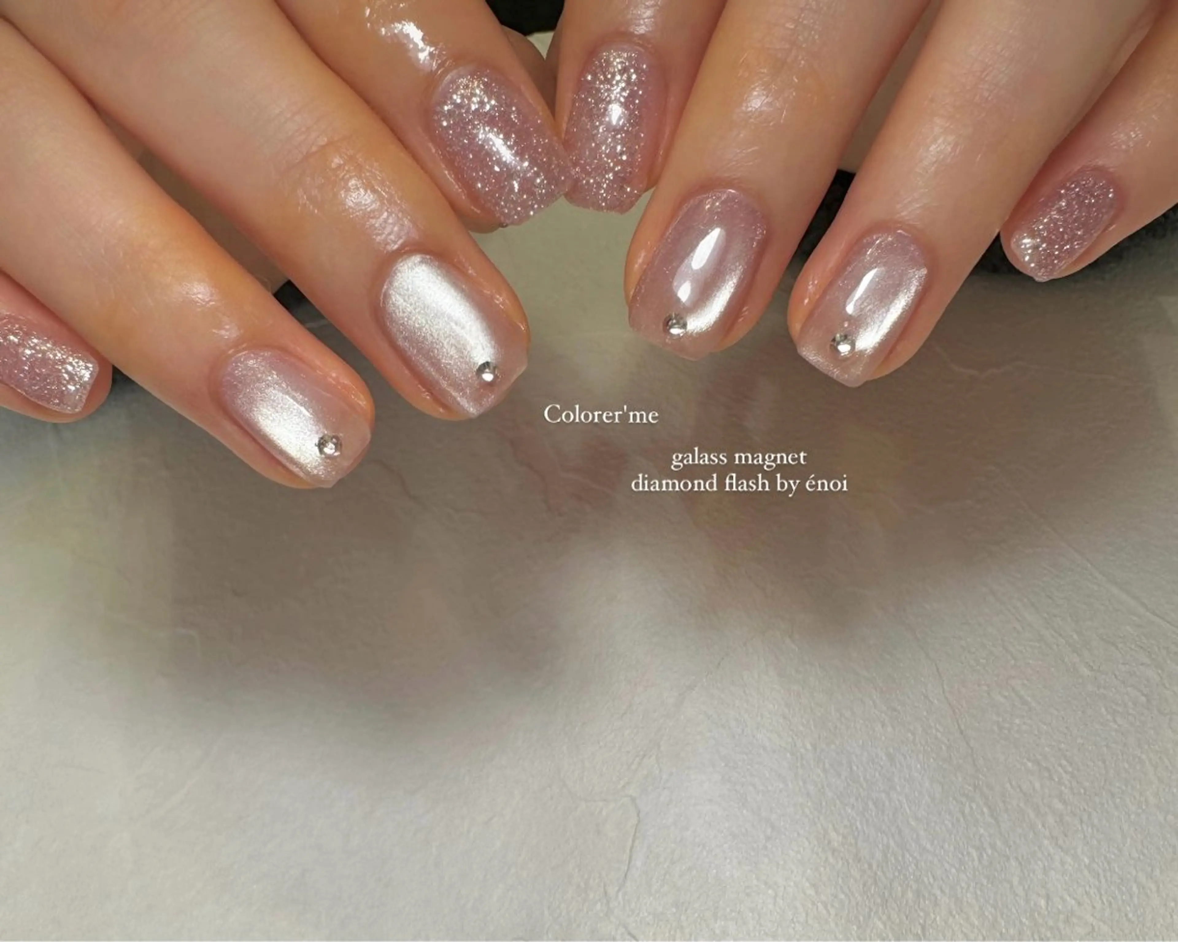 ネイル フラッシュネイル キラキラネイル マグネットネイル ハンドネイル Colorer'me クロレミーのネイルデザイン