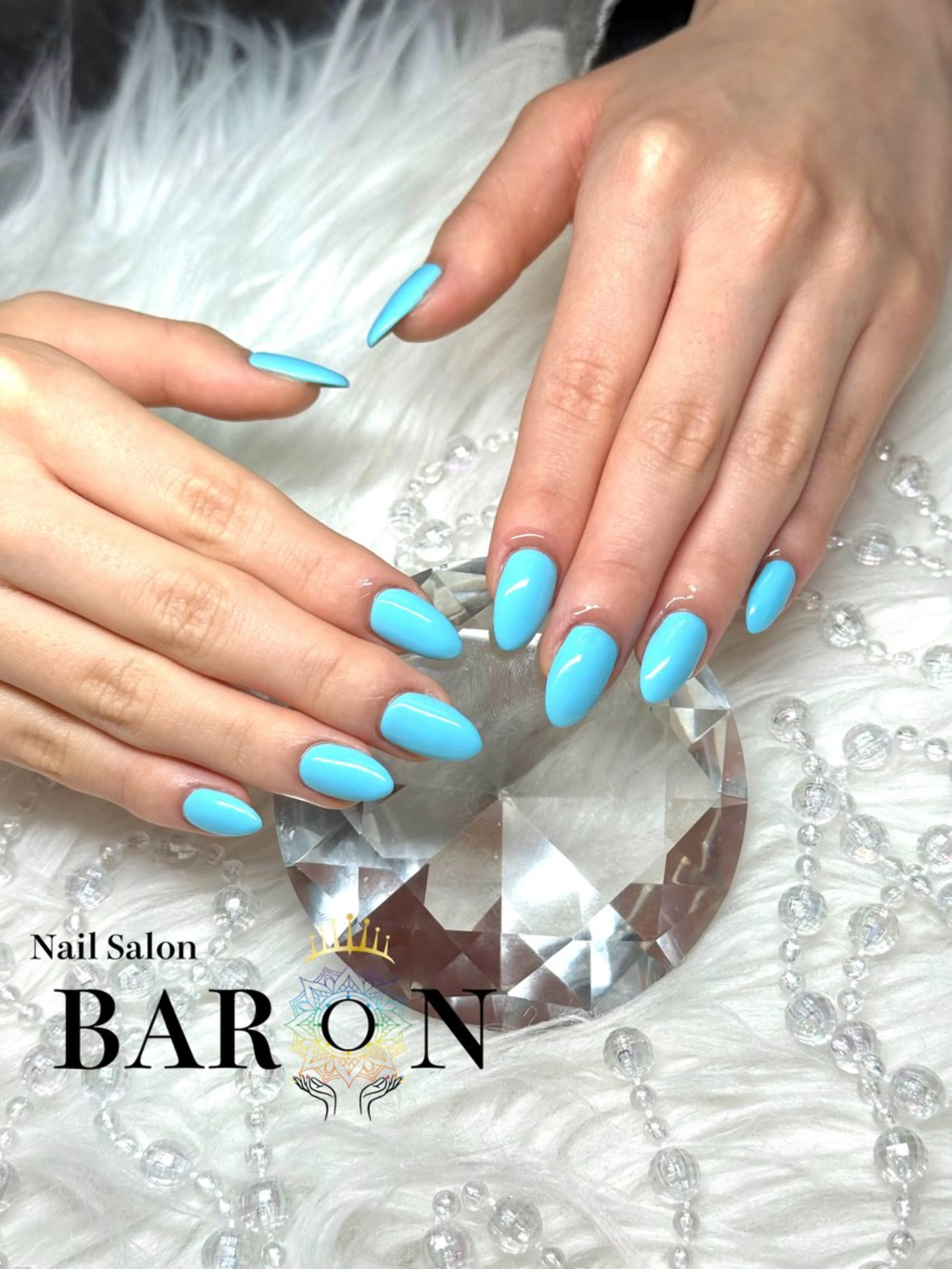 ネイル ブルー ハンドネイル BARON本厚木店 🐹RIN🐹のネイルデザイン