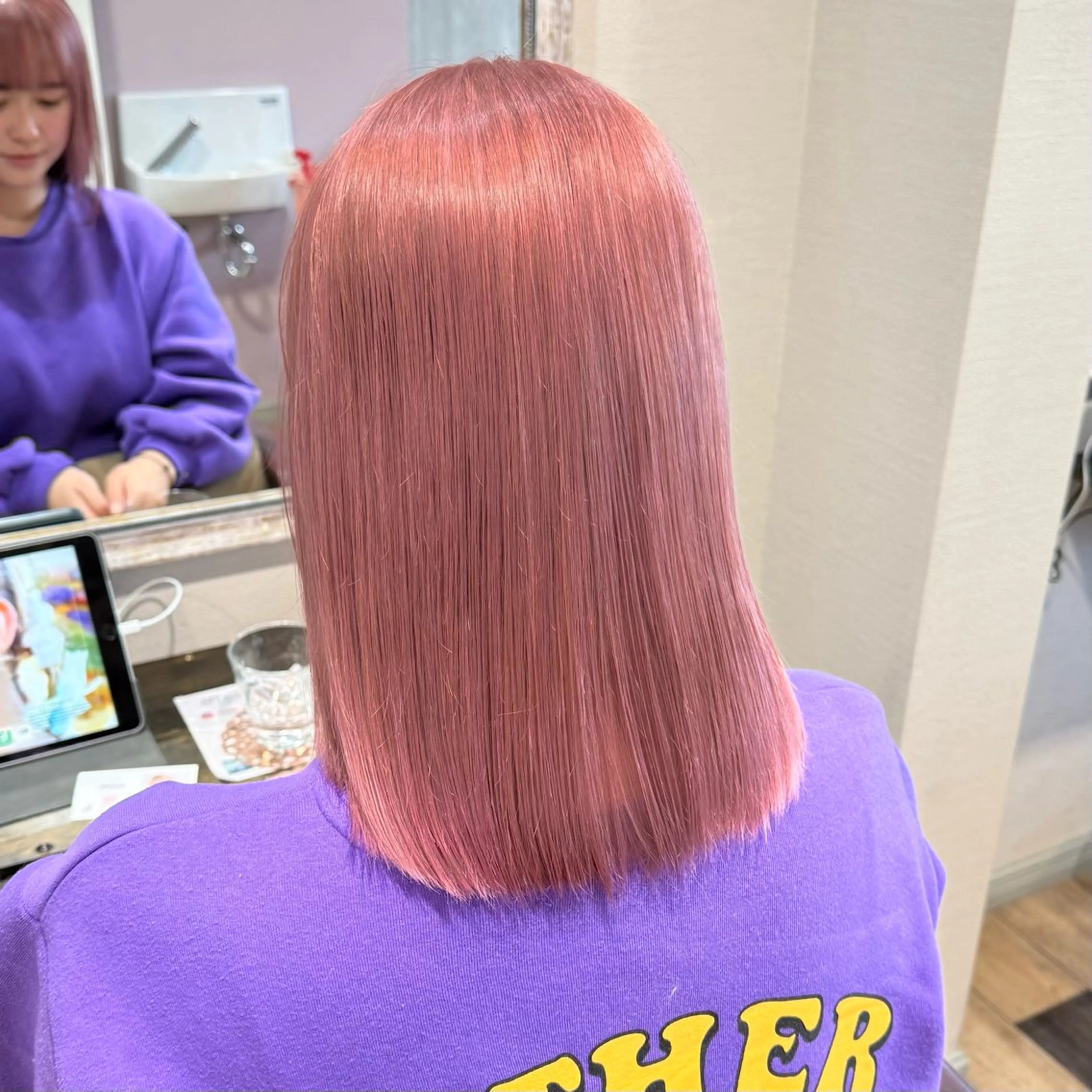 セミロング カラー ヘアカラー 柔らかいcolor ￤韓国￤🩰マユ🩰のヘアスタイル