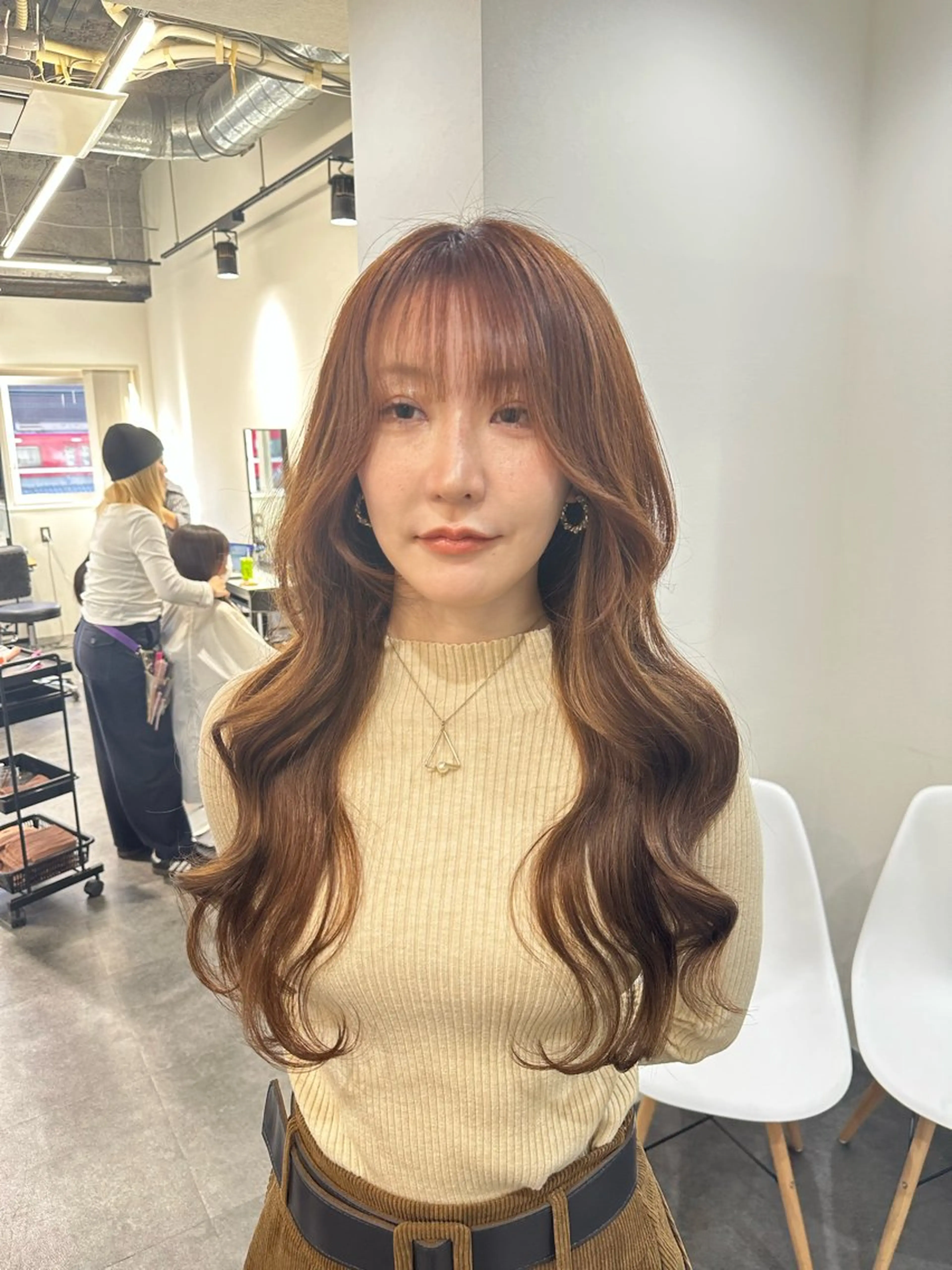 ミディアム カラー プルエクステ ベージュカラー エクステ ヘアカラー トリートメント エクステ プルエクステ/透明感 カラー✨KAZUKIのヘアスタイル